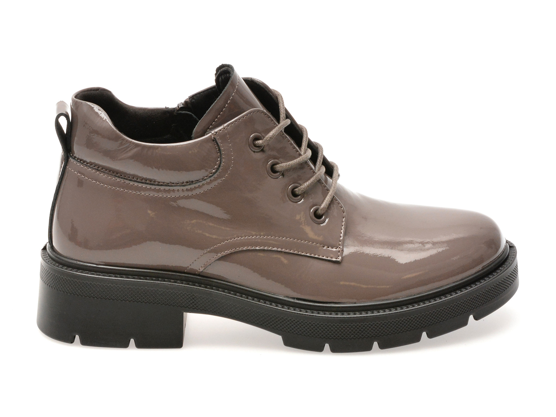 Ghete GRYXX gri, 240435, din piele naturala lacuita