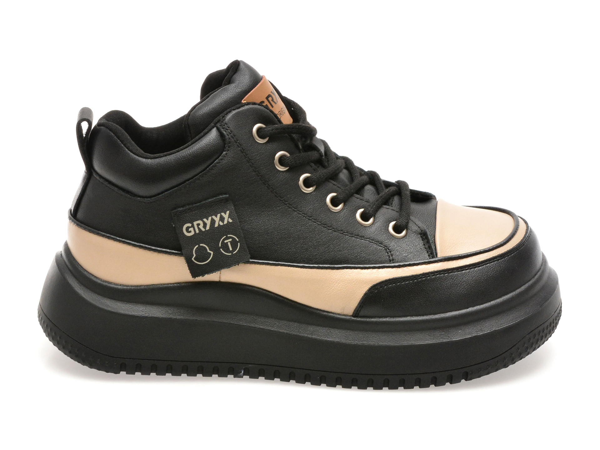 Pantofi sport GRYXX negri, 2379, din piele naturala