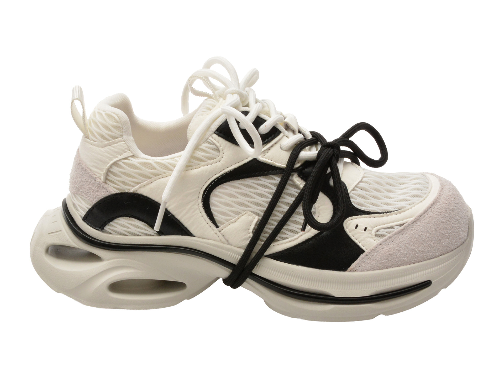 Pantofi sport GRYXX alb-negru, 109, din material textil