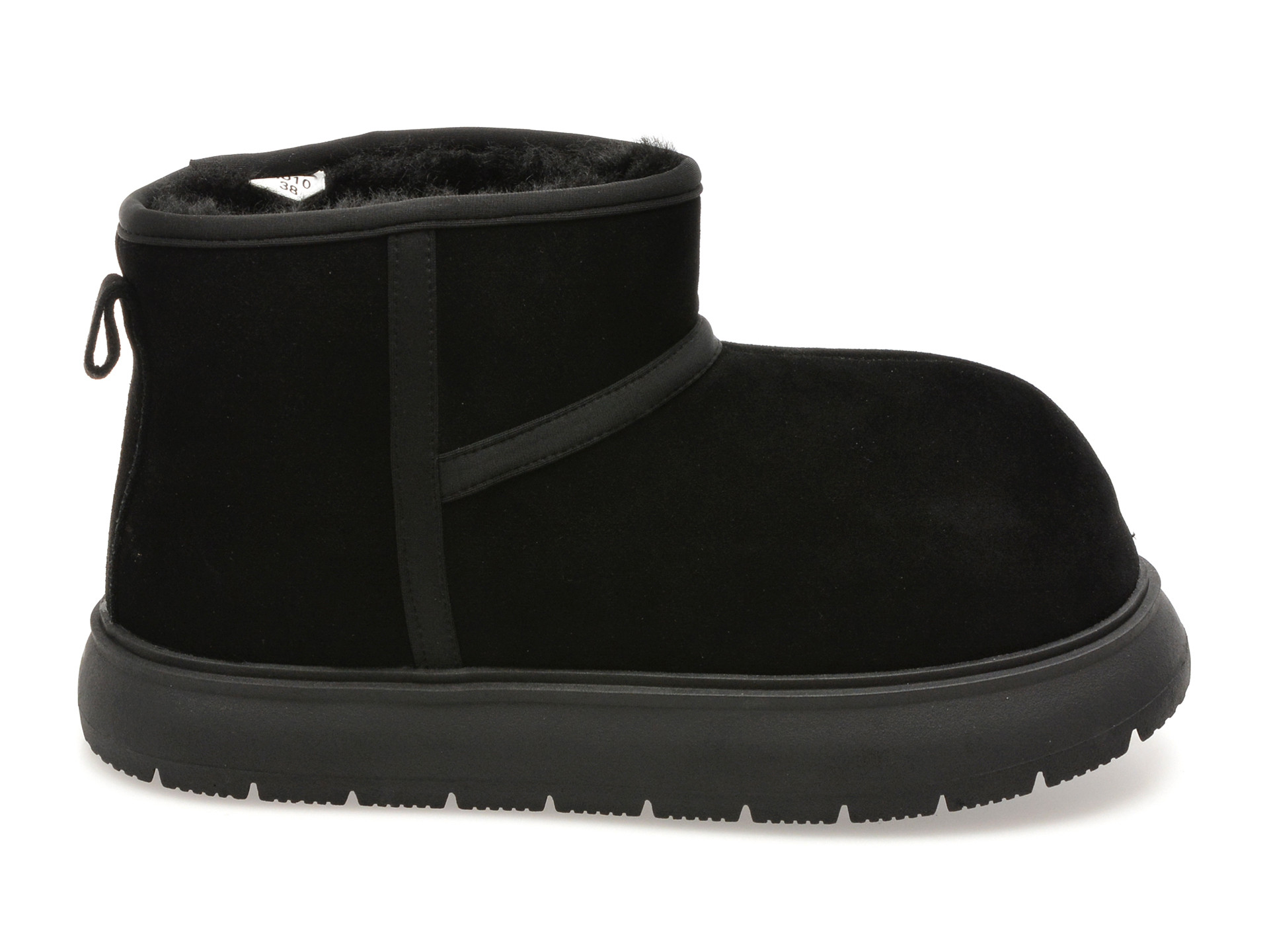 Ghete GRYXX negre, 3010, din piele intoarsa