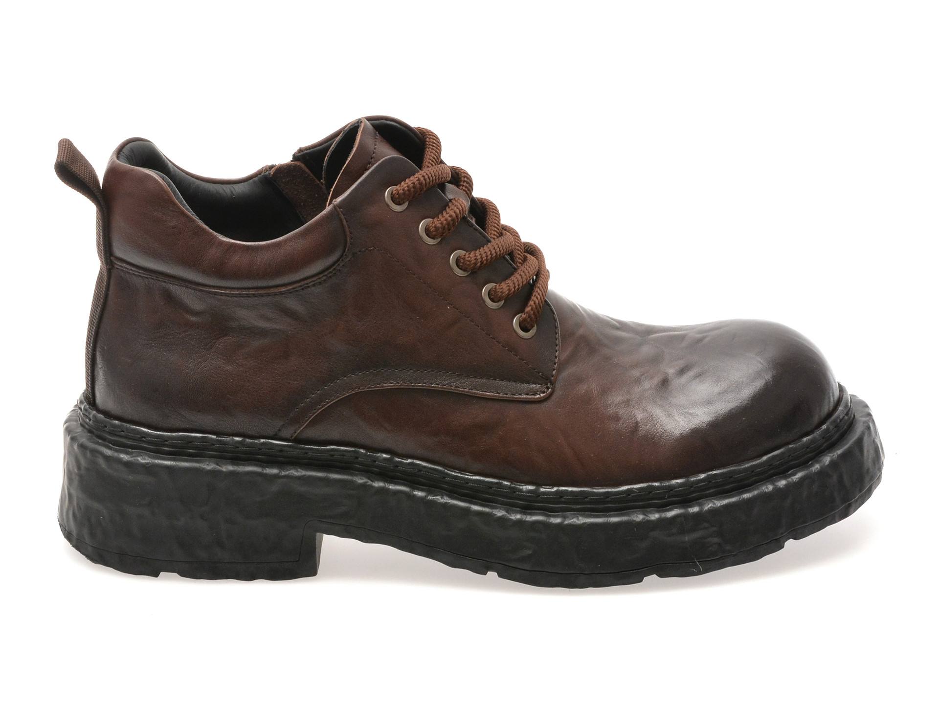 Ghete GRYXX maro, K7101, din piele naturala