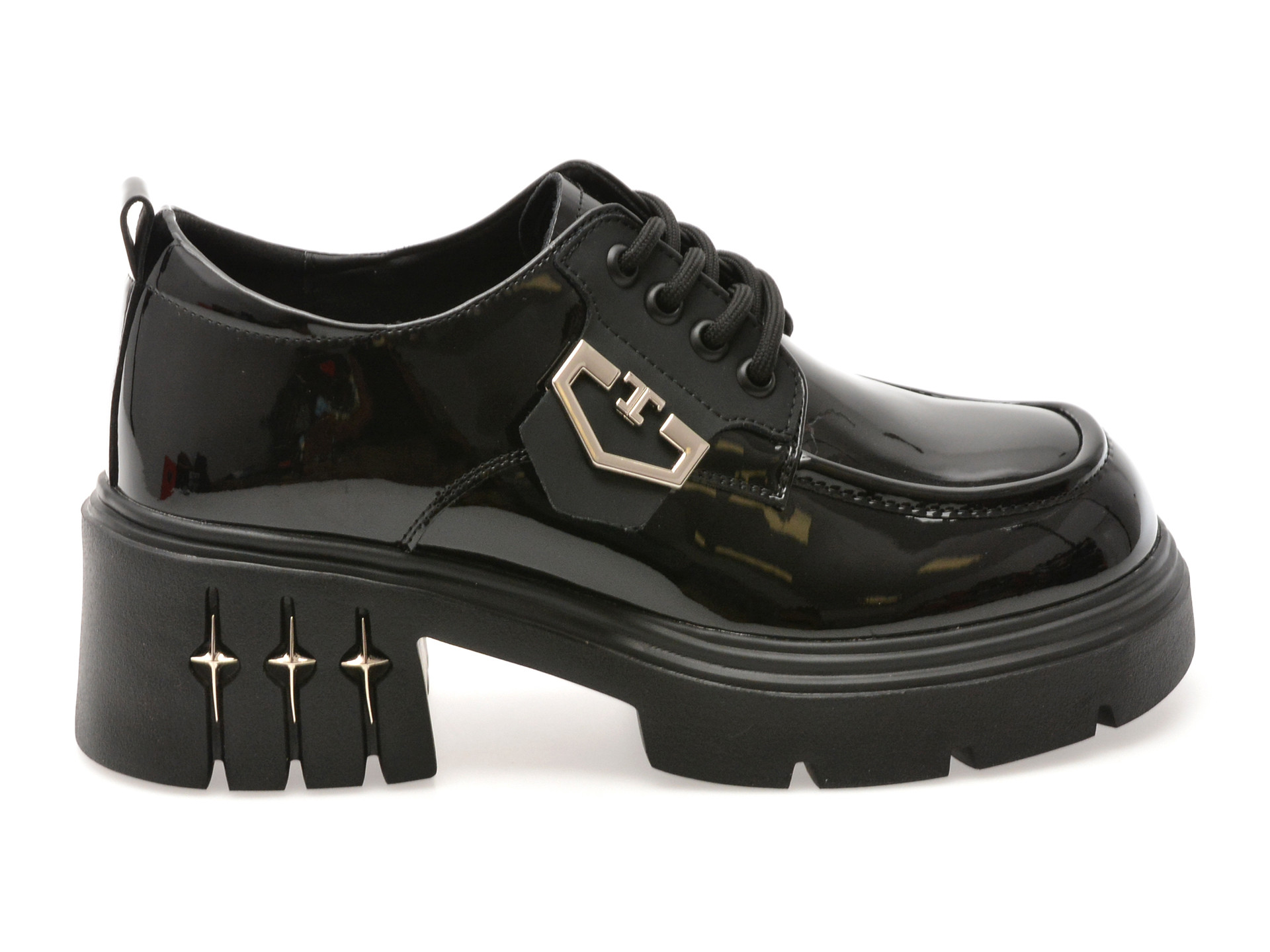 Pantofi GRYXX negri, 70723, din piele naturala lacuita