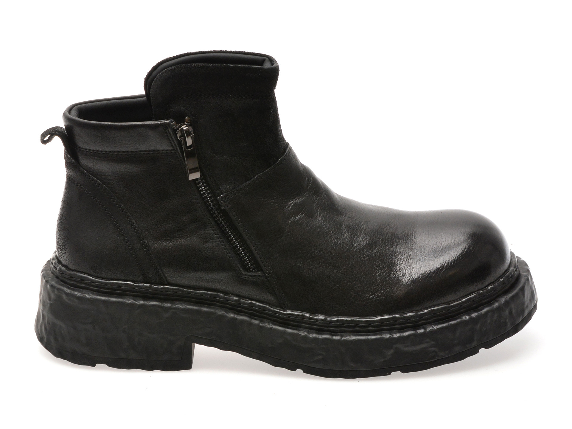 Ghete GRYXX negre, G7112, din piele naturala