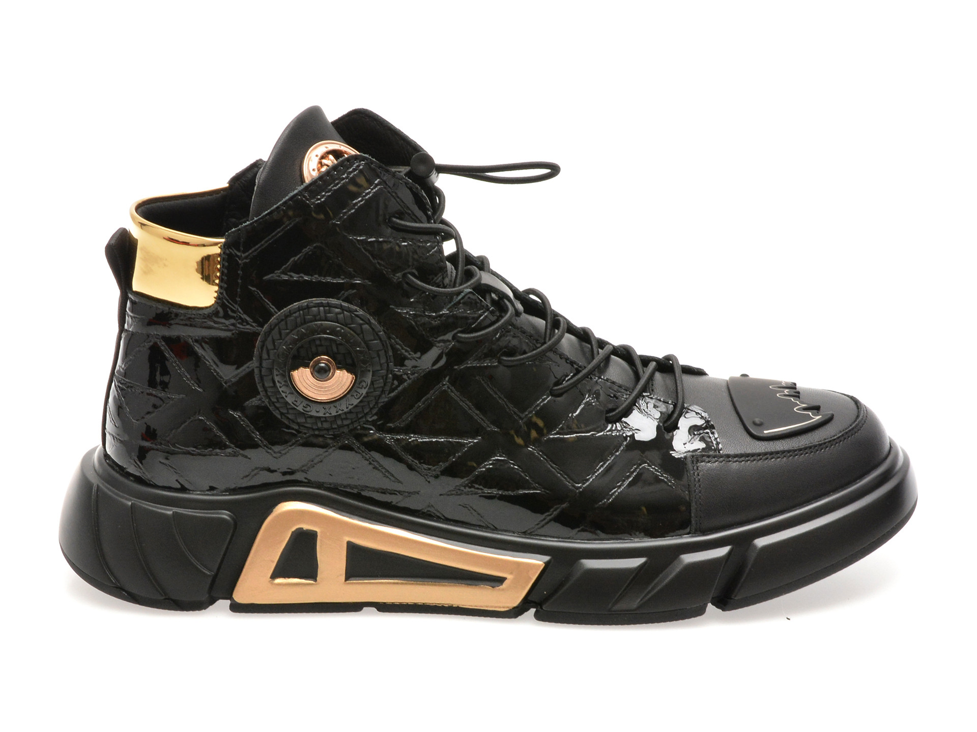 Ghete GRYXX negre, 851351, din piele naturala