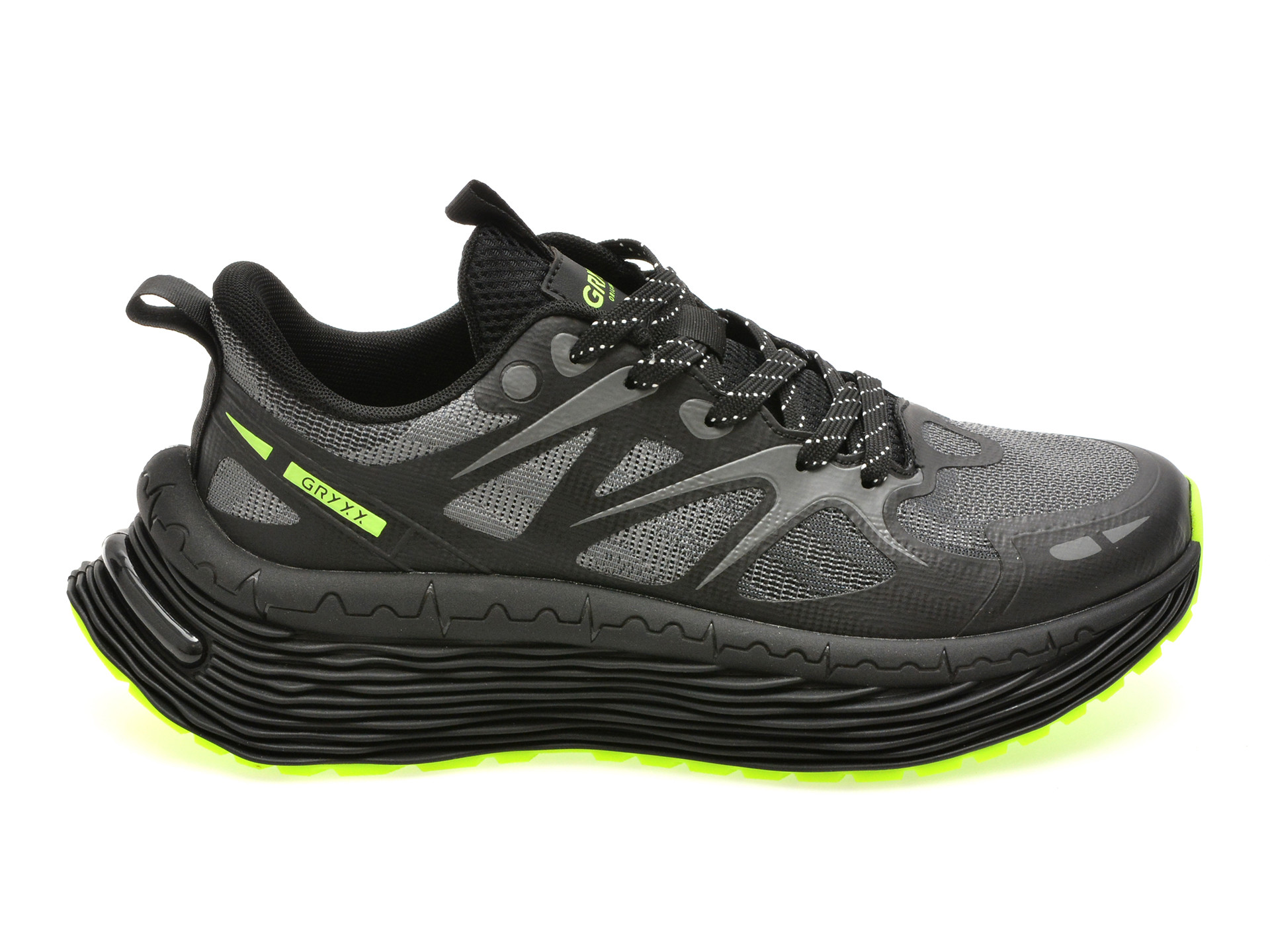 Pantofi sport GRYXX negri, F6011, din material textil