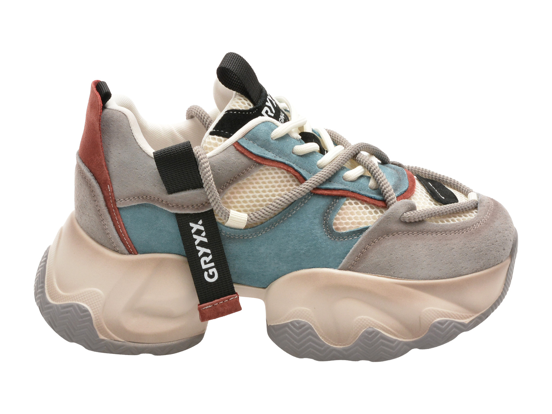 Pantofi sport GRYXX albastri, 3281, din material textil si piele naturala