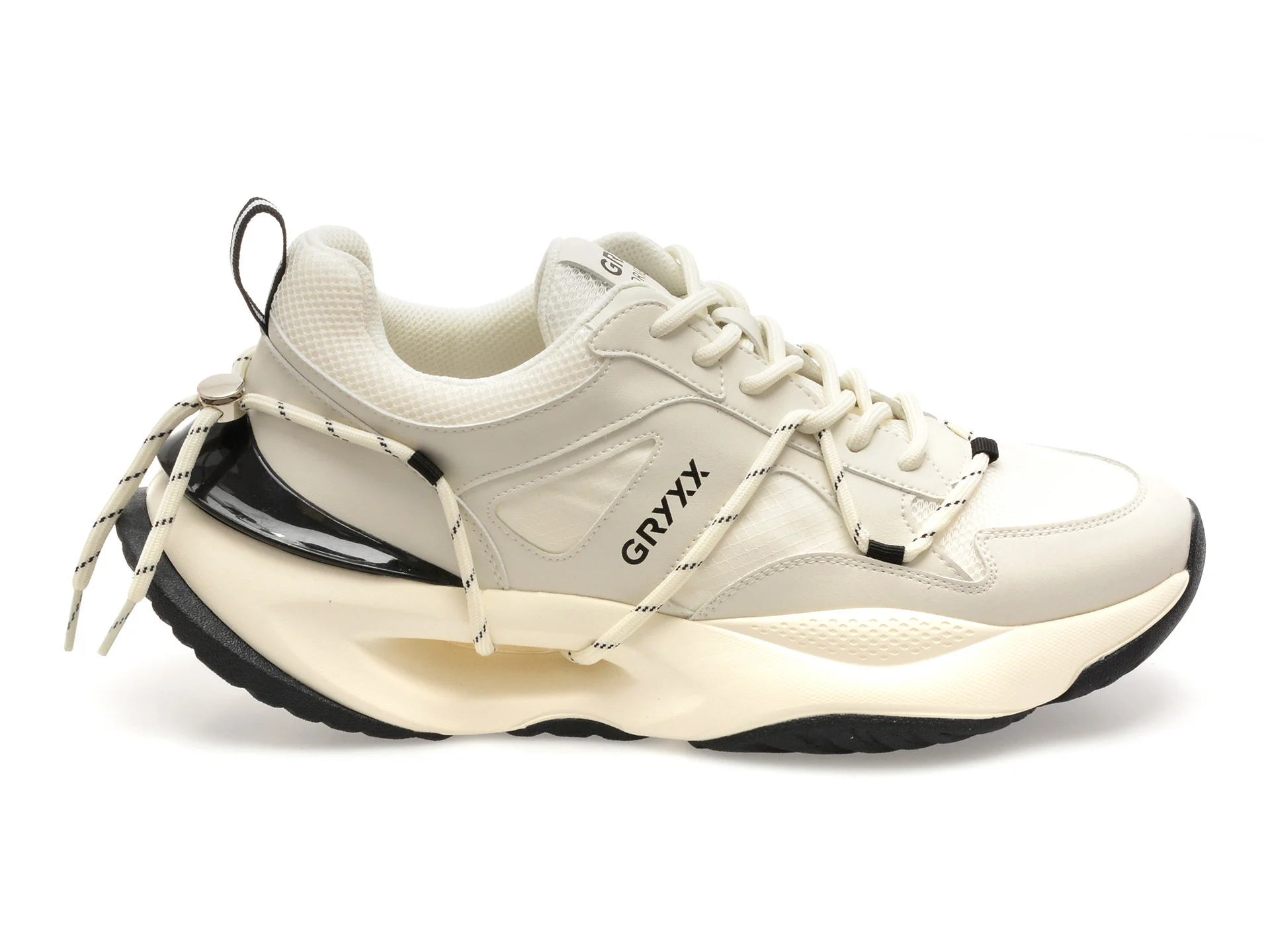 Pantofi sport GRYXX albi, LN31, din material textil