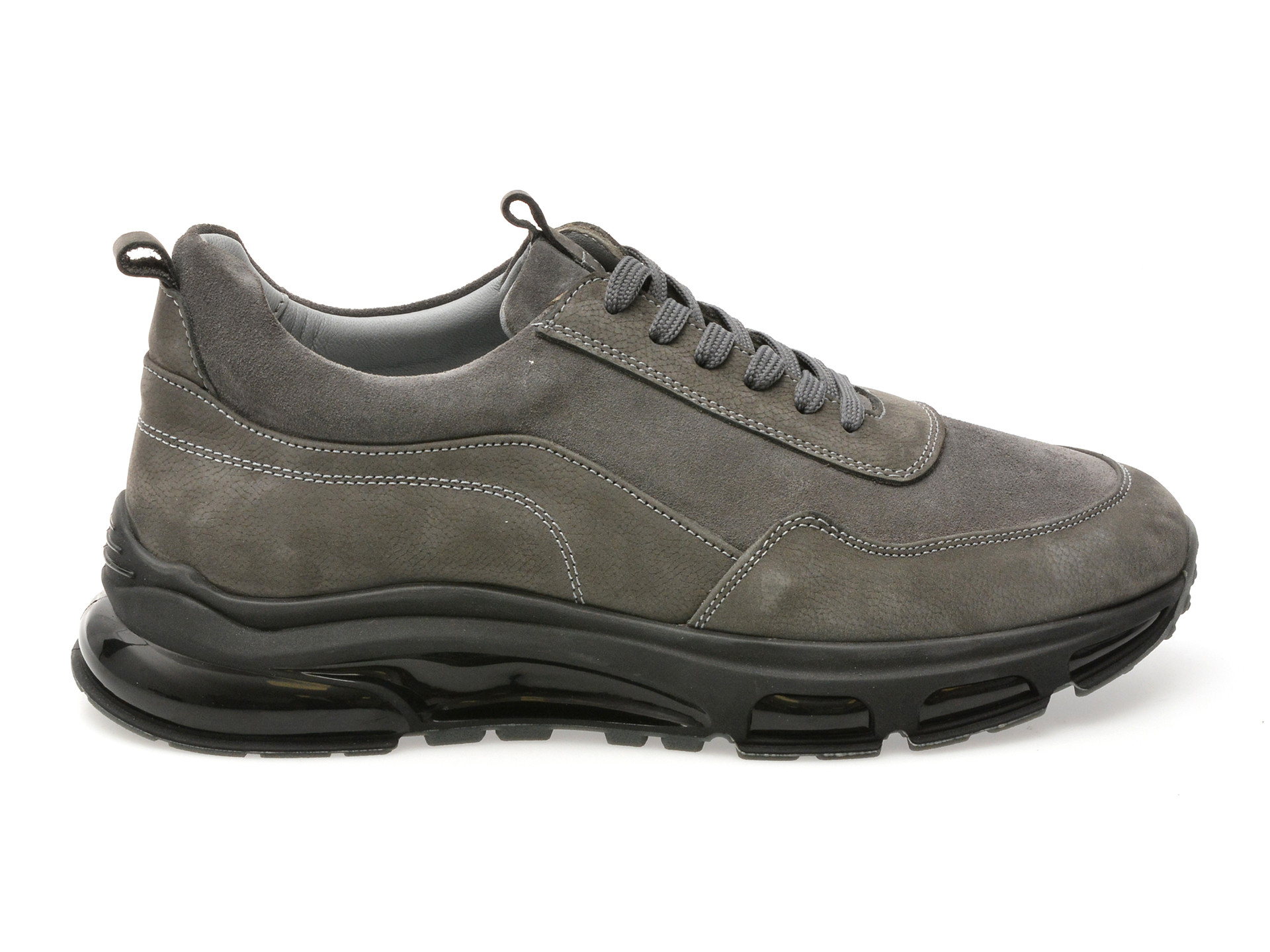 Pantofi sport GRYXX gri, MS2001, din nabuc
