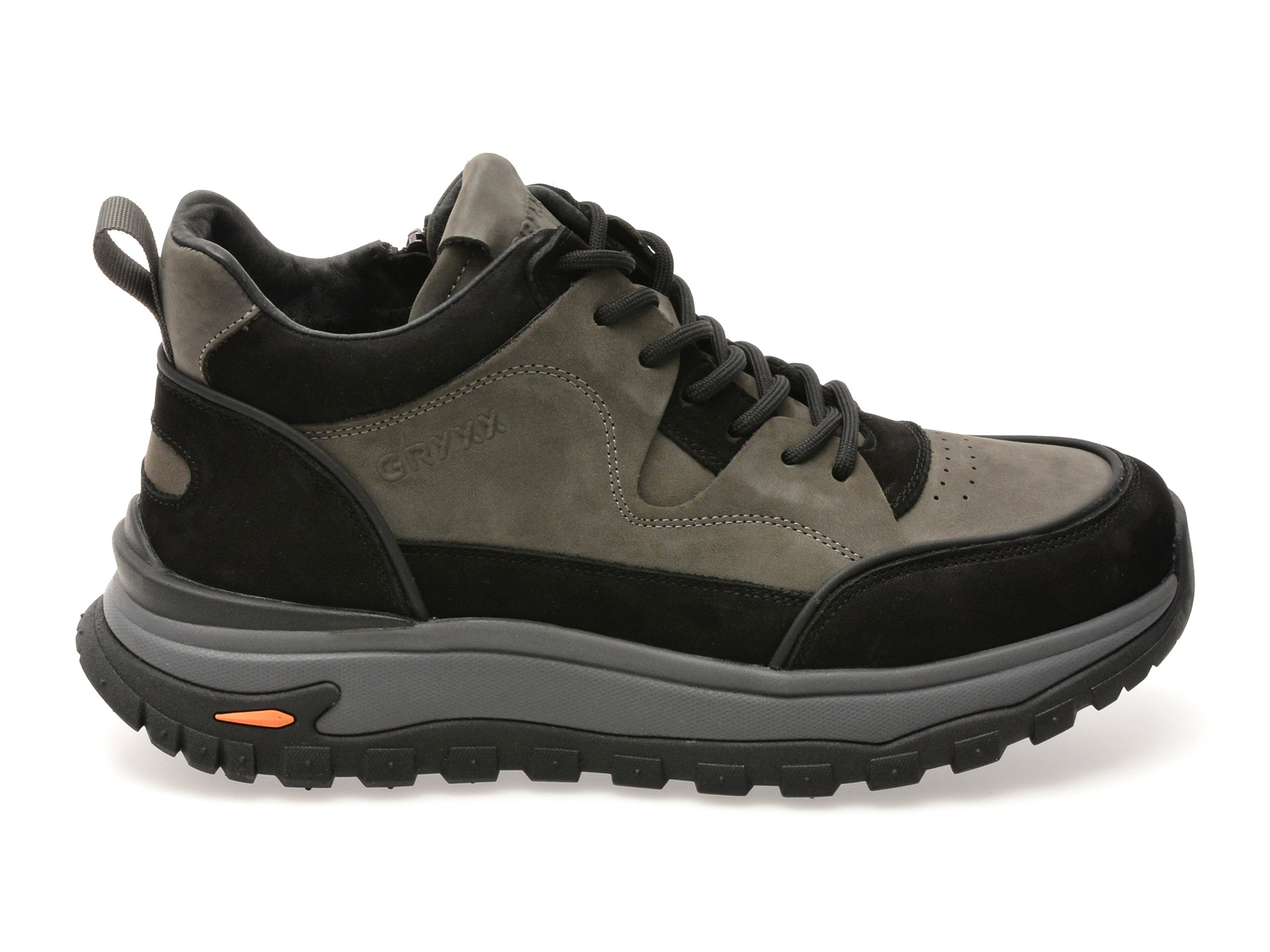 Ghete GRYXX gri, 103, din piele naturala