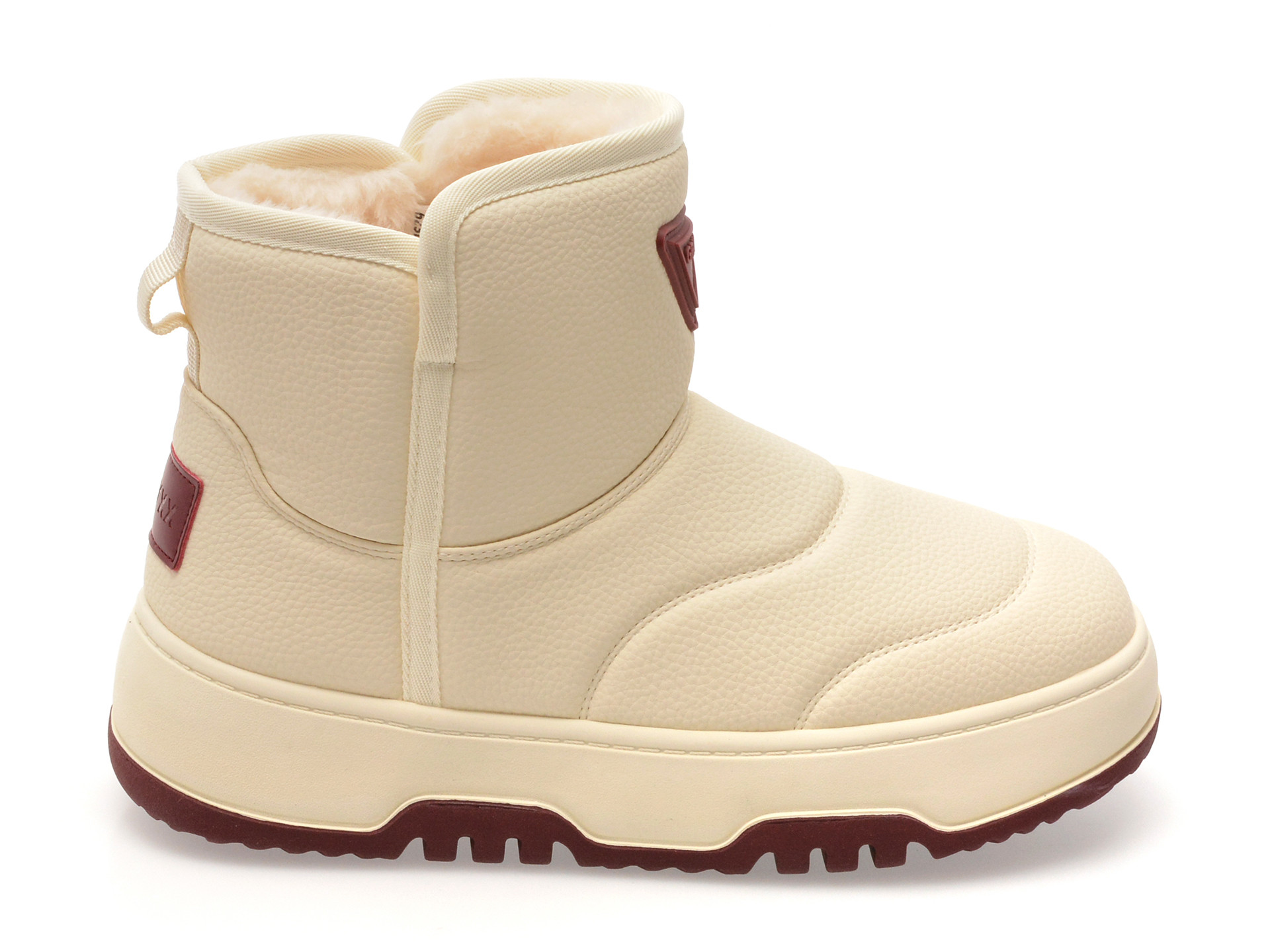 Ghete GRYXX bej, 623D82, din piele ecologica