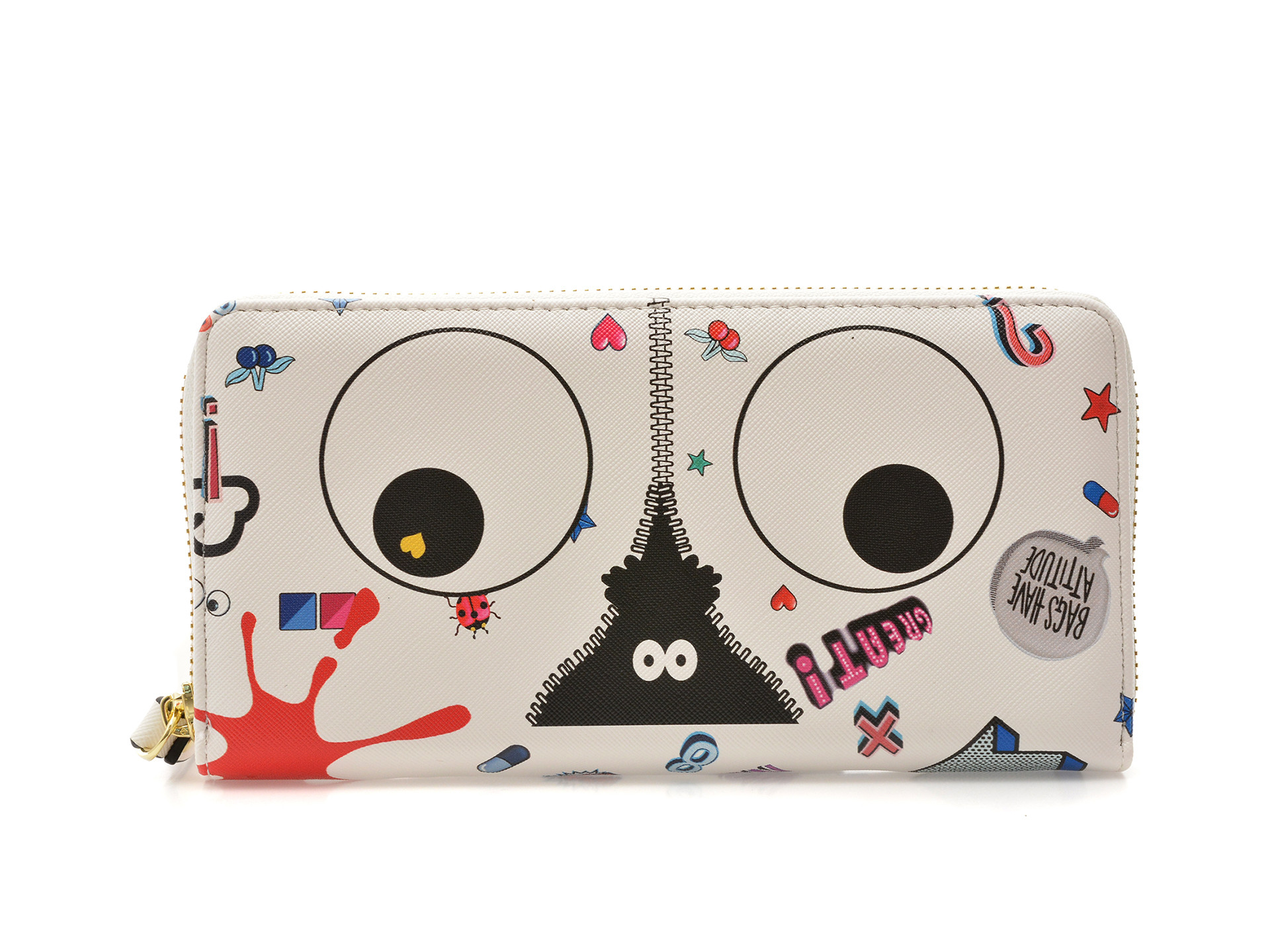 Portofel GRYXX alb, A125, din piele ecologica