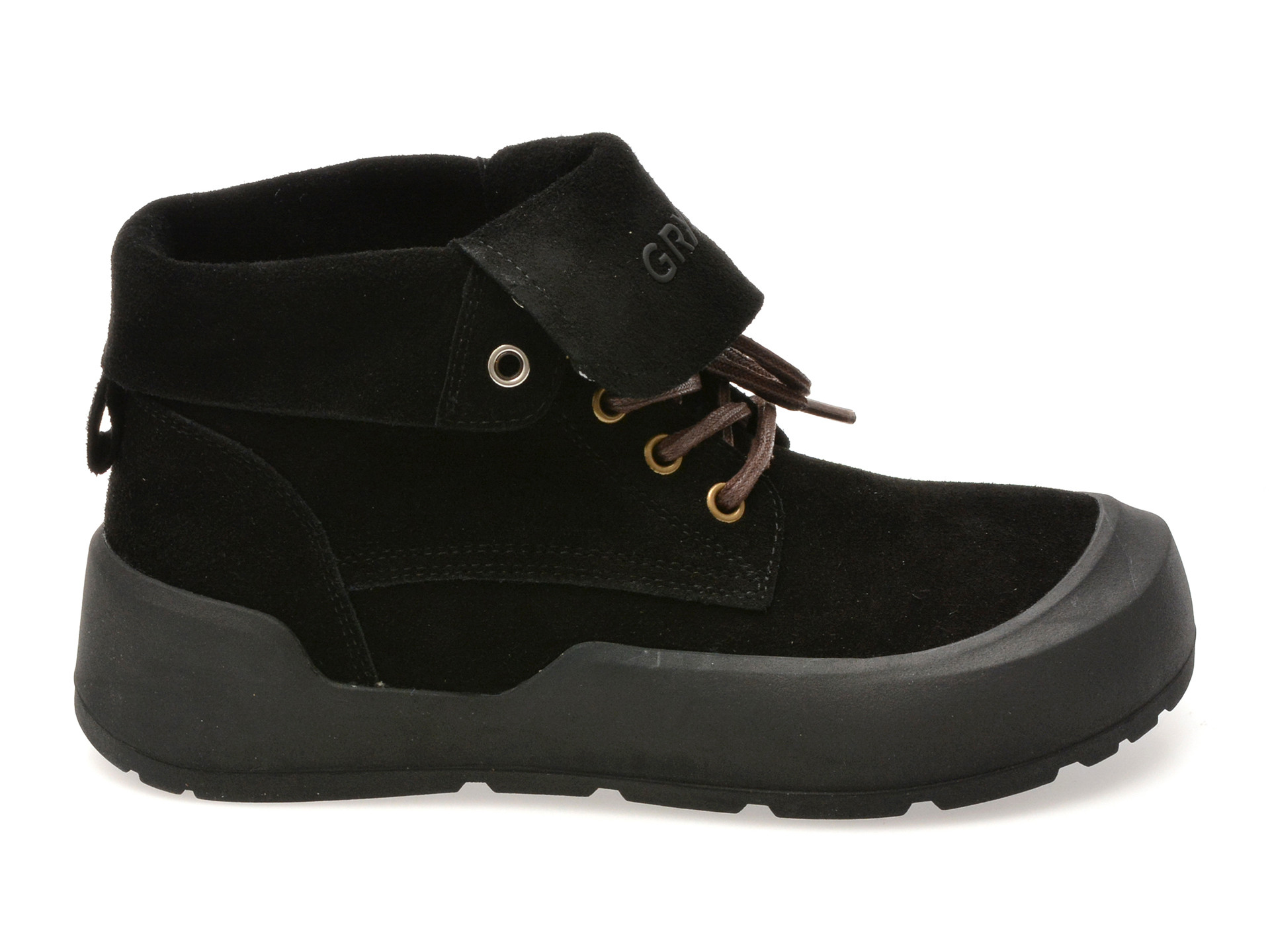 Ghete GRYXX negre, 26601, din piele intoarsa