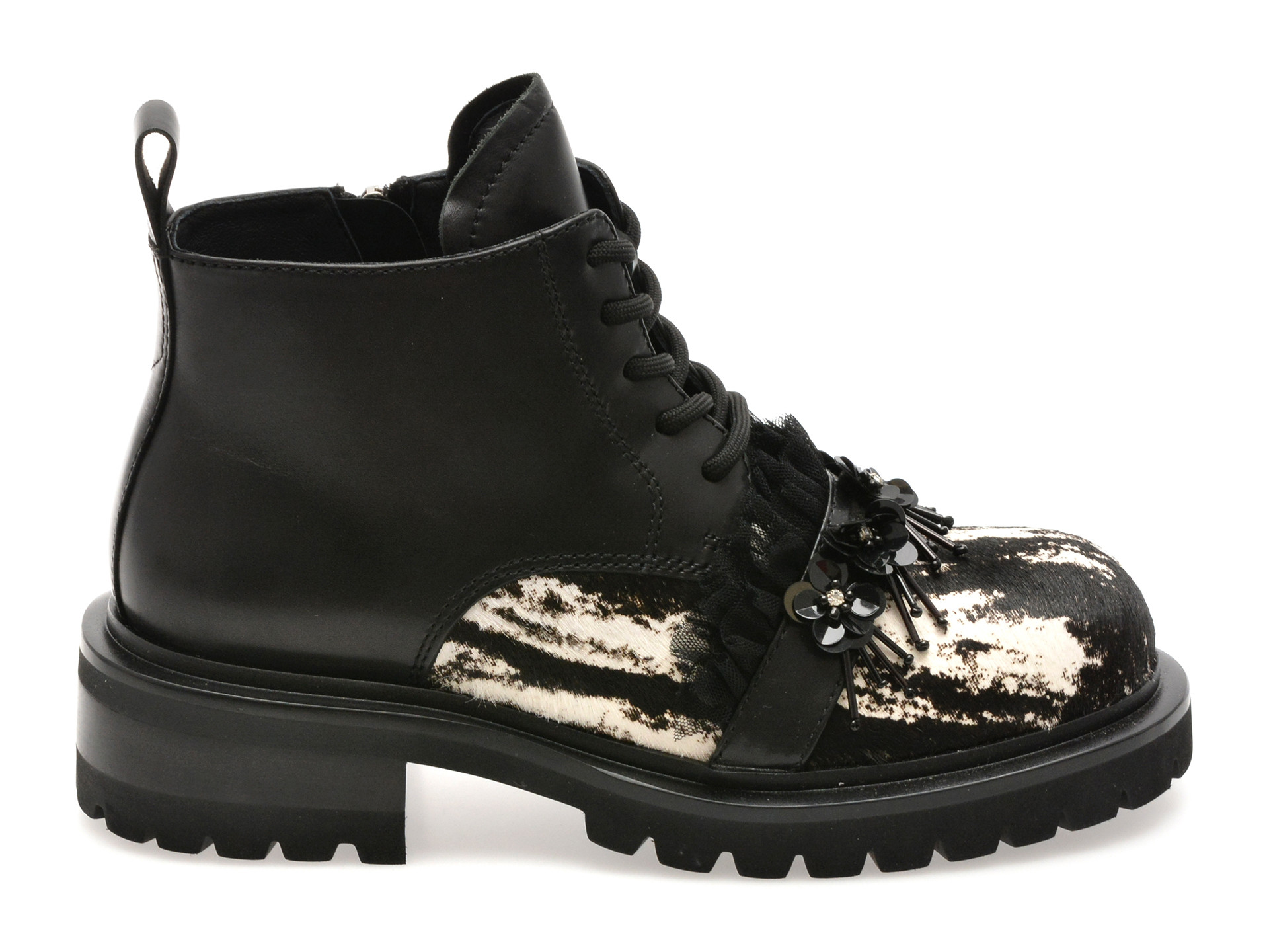 Ghete GRYXX negre, AF05, din piele naturala