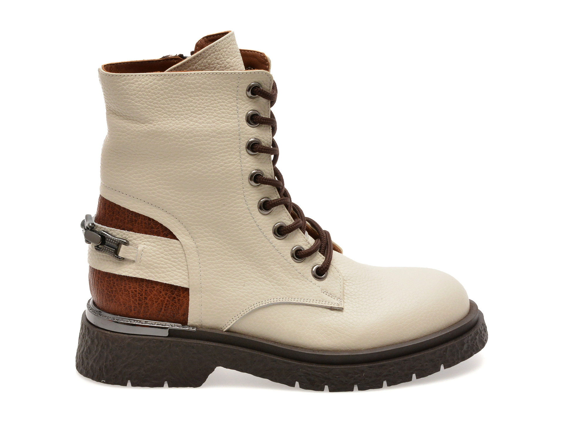 Ghete GRYXX bej, 163152, din piele naturala