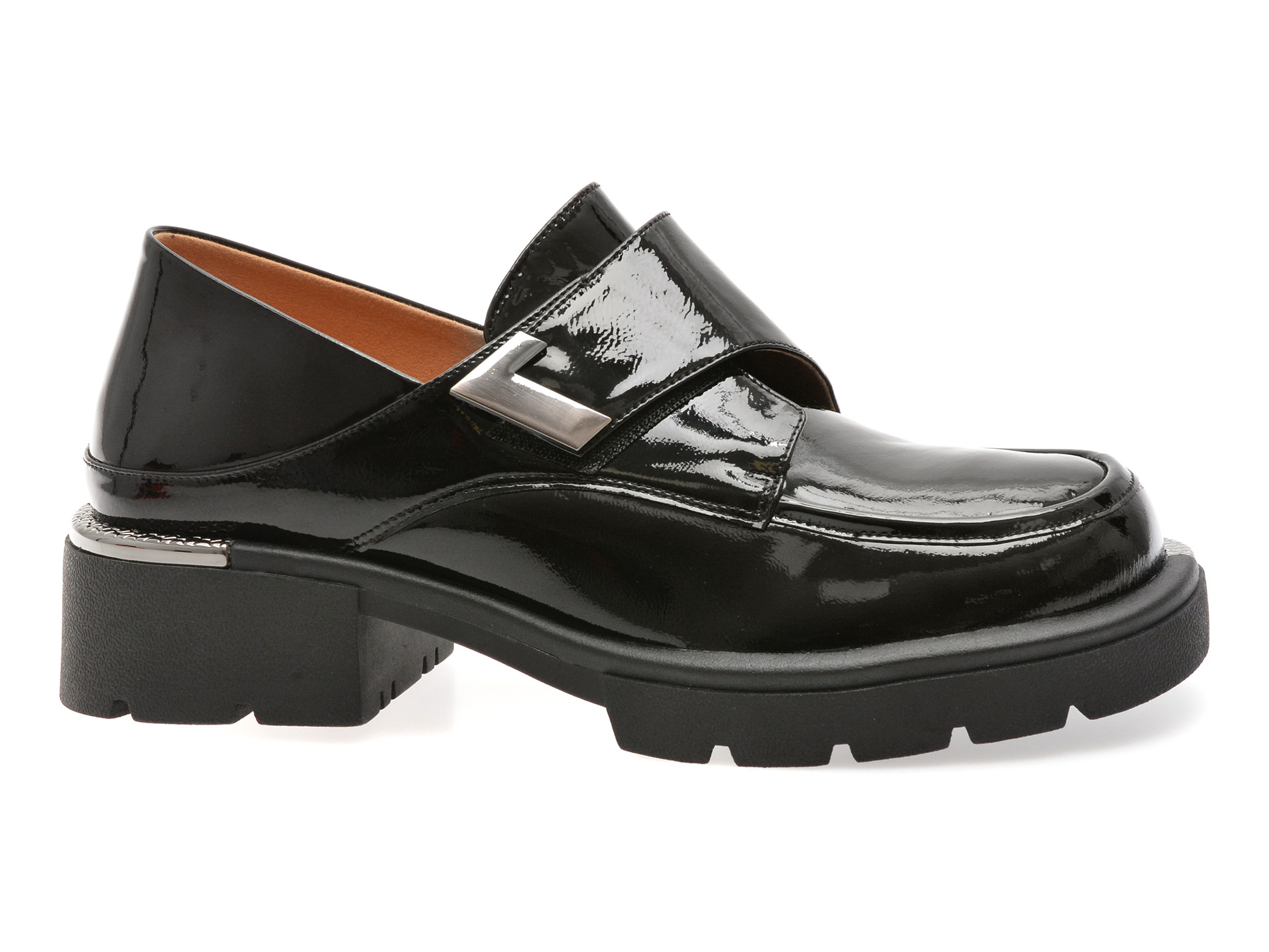 Mocasini  GRYXX negri, M304, din piele naturala lacuita