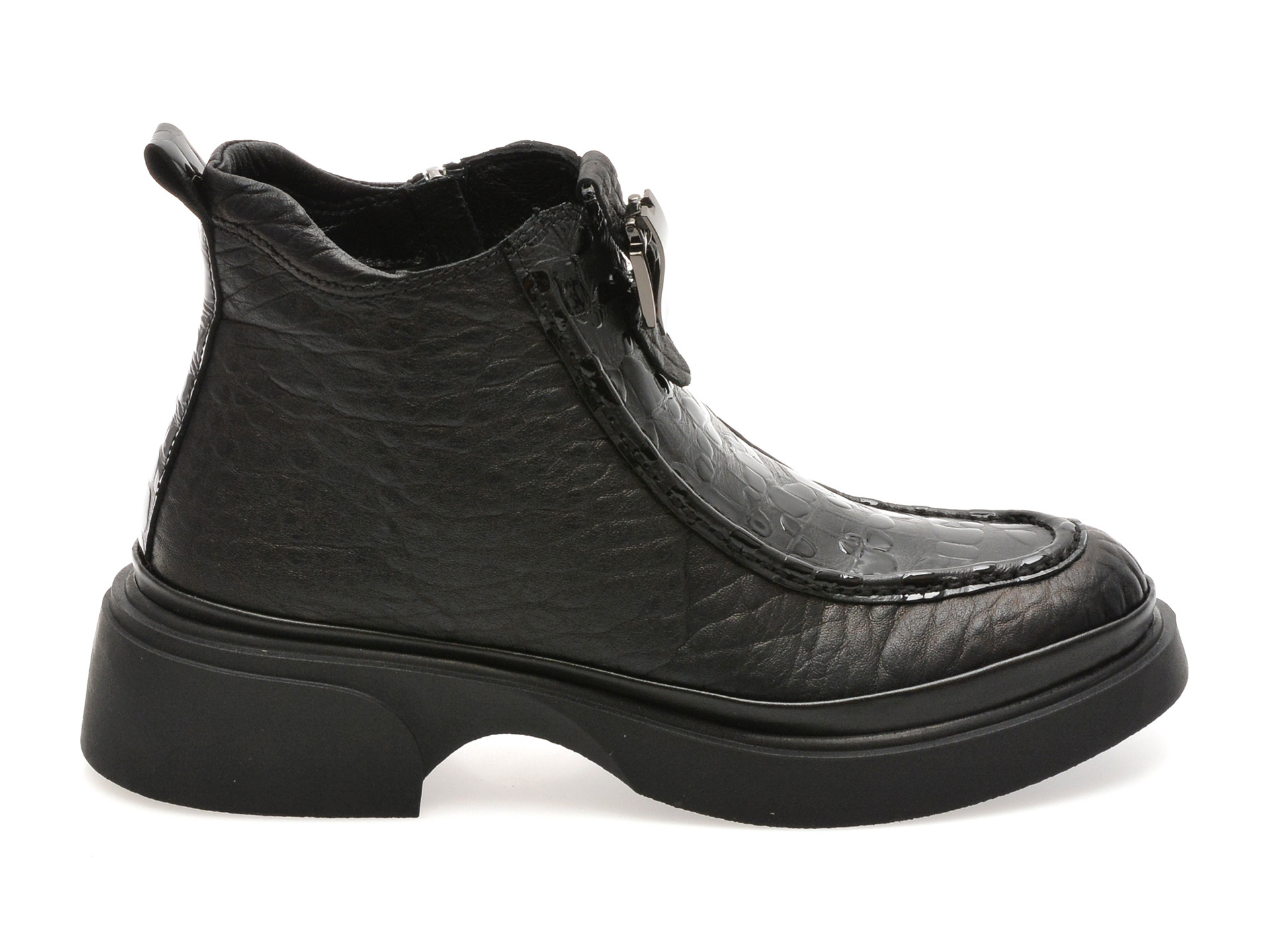 Ghete GRYXX negre, 38705, din piele naturala