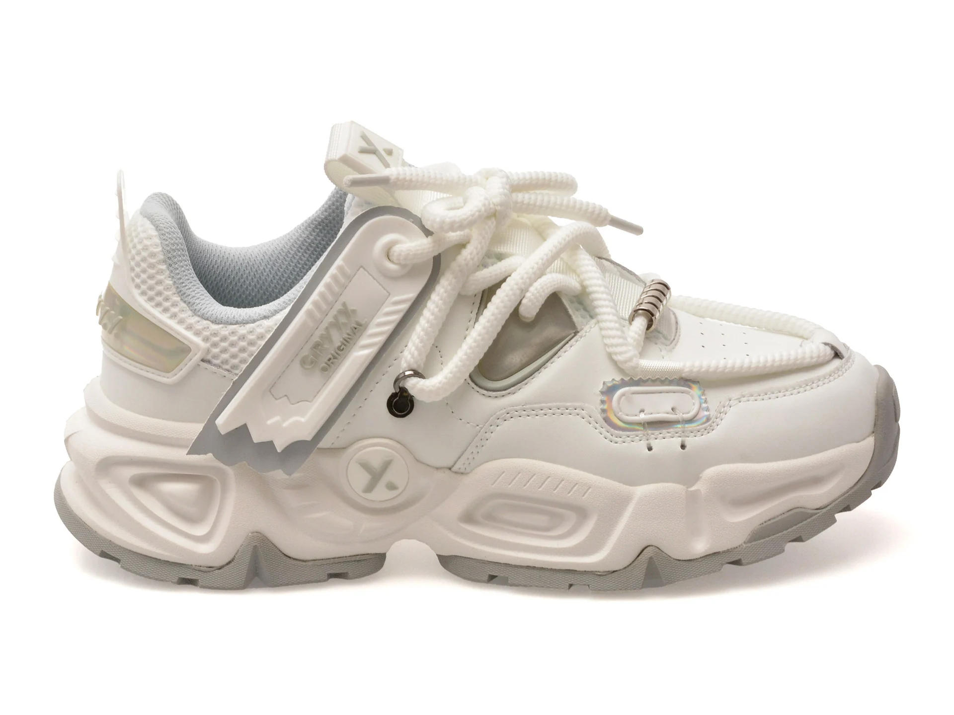 Pantofi sport GRYXX albi, 25050, din material textil
