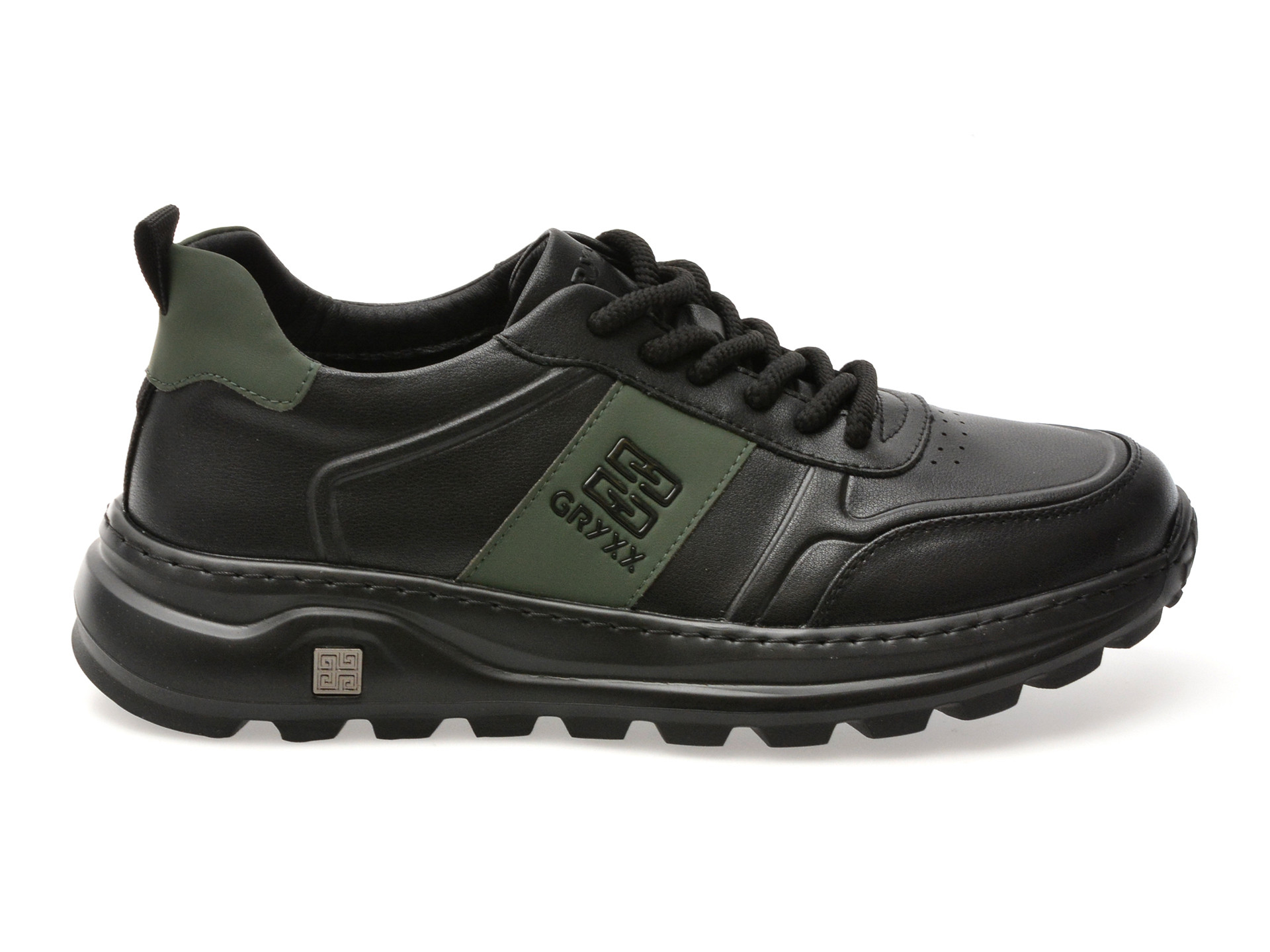 Pantofi sport GRYXX negri, 61915, din piele naturala