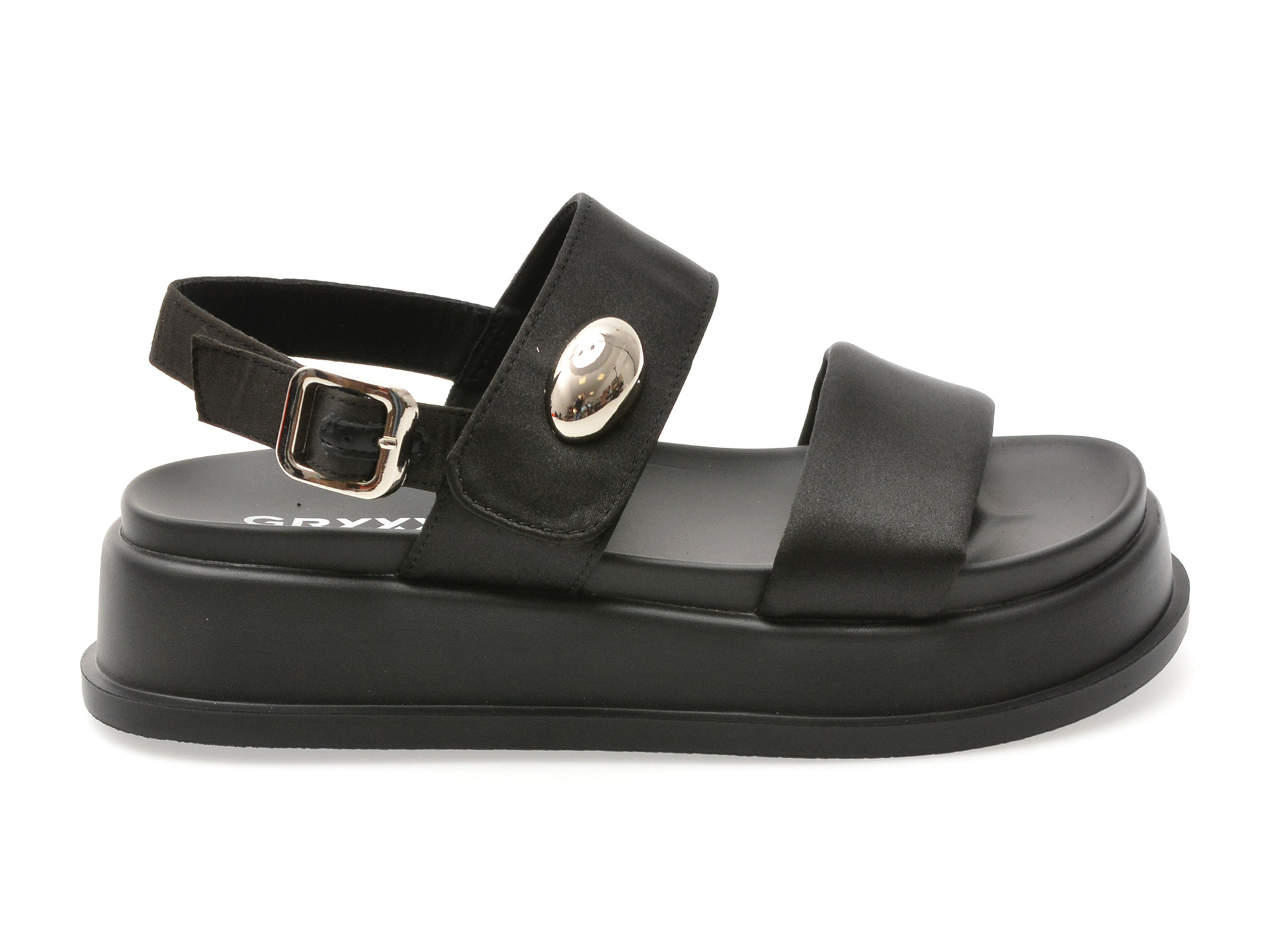 Sandale GRYXX negre, 790, din material textil