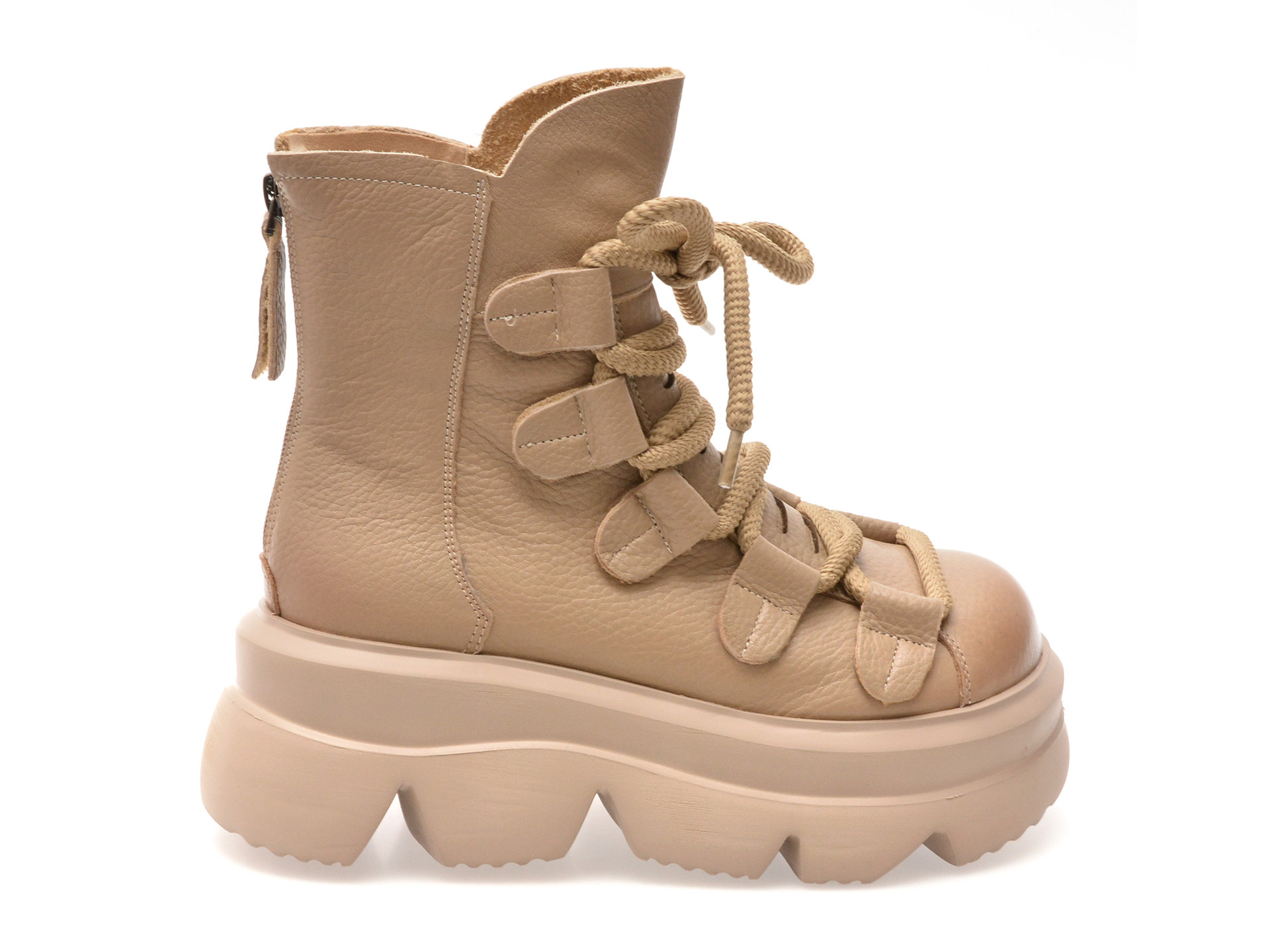 Ghete GRYXX bej, 19698, din piele naturala