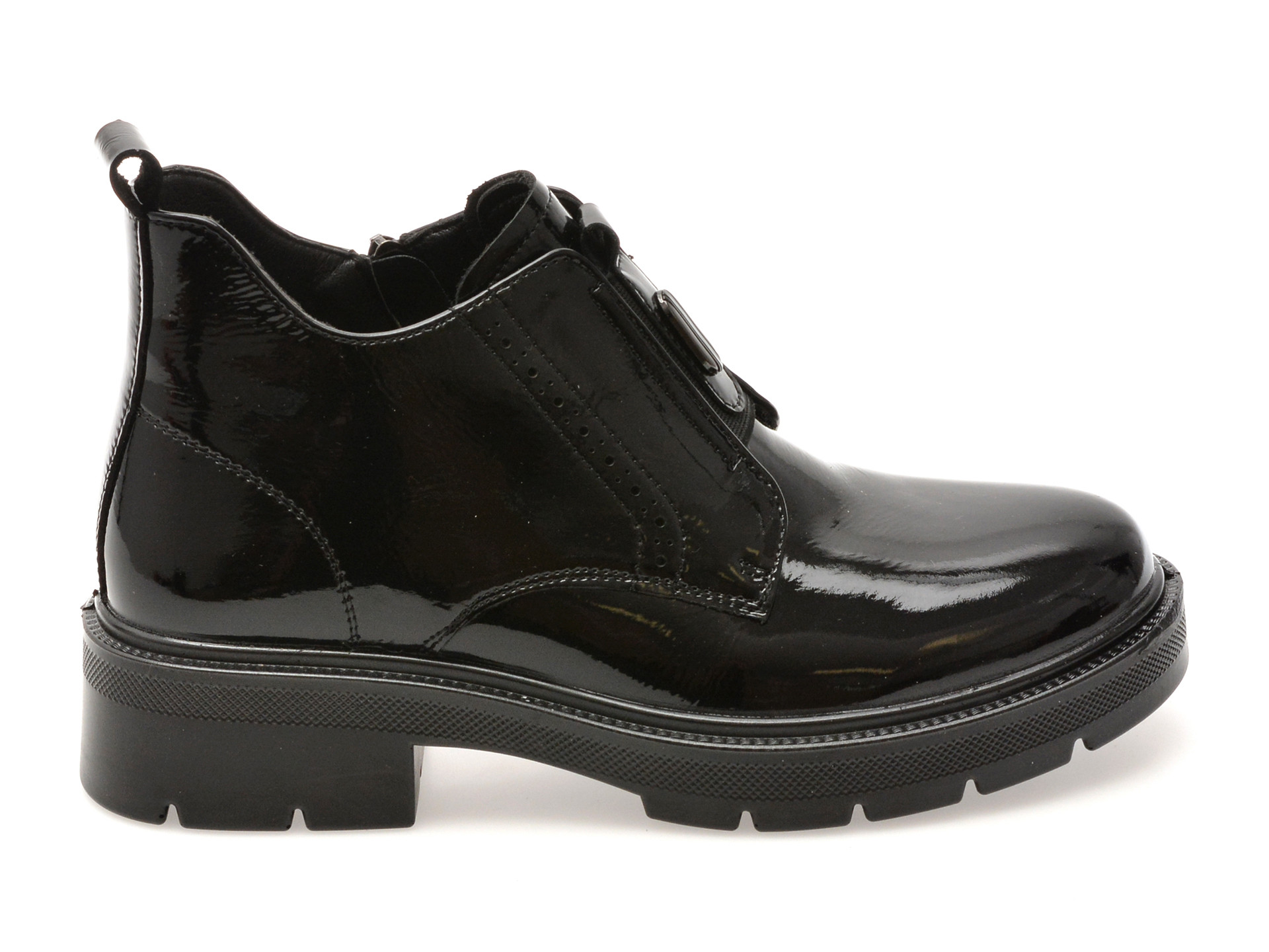 Ghete GRYXX negre, 2404311, din piele naturala lacuita