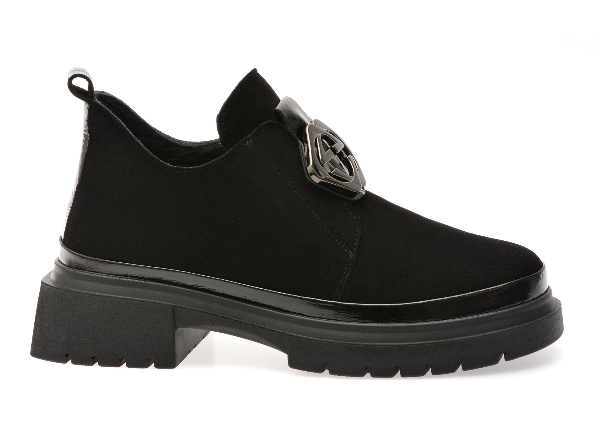 Ghete GRYXX negre, 386467, din piele intoarsa