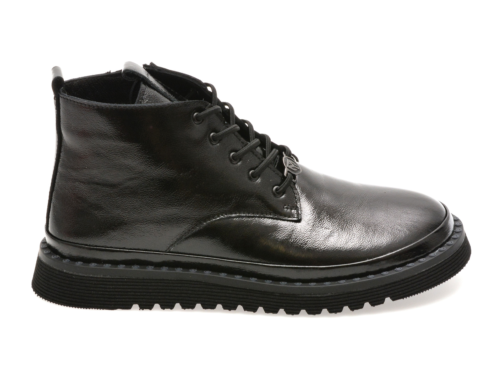 Ghete GRYXX negre, 251KS08, din piele naturala lacuita