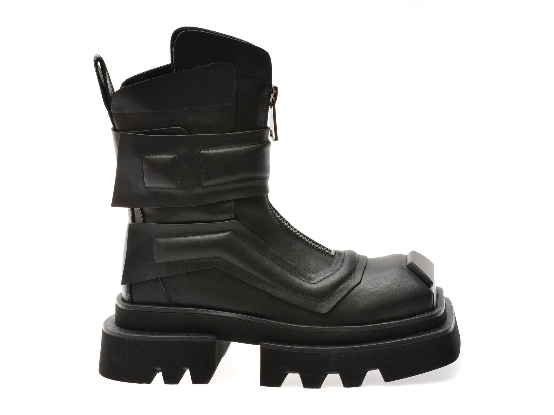 Bocanci GRYXX negri, EB992, din piele naturala