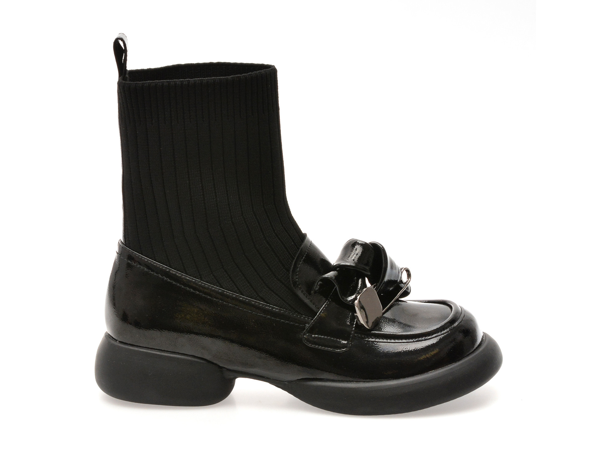 Ghete GRYXX negre, 5W306T, din piele naturala lacuita