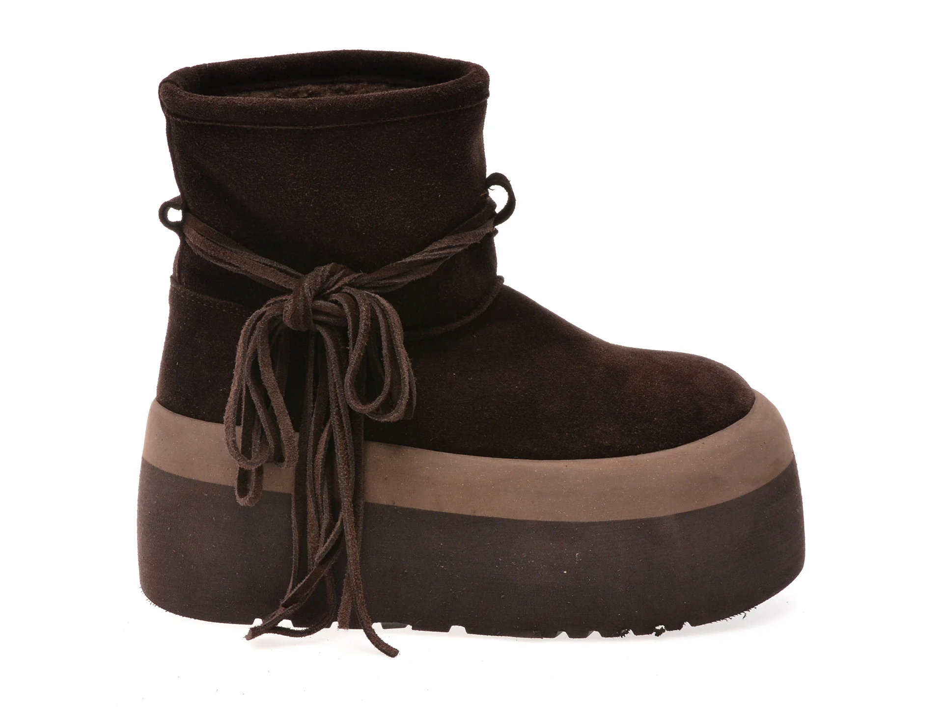 Ghete GRYXX maro, 6906, din piele intoarsa