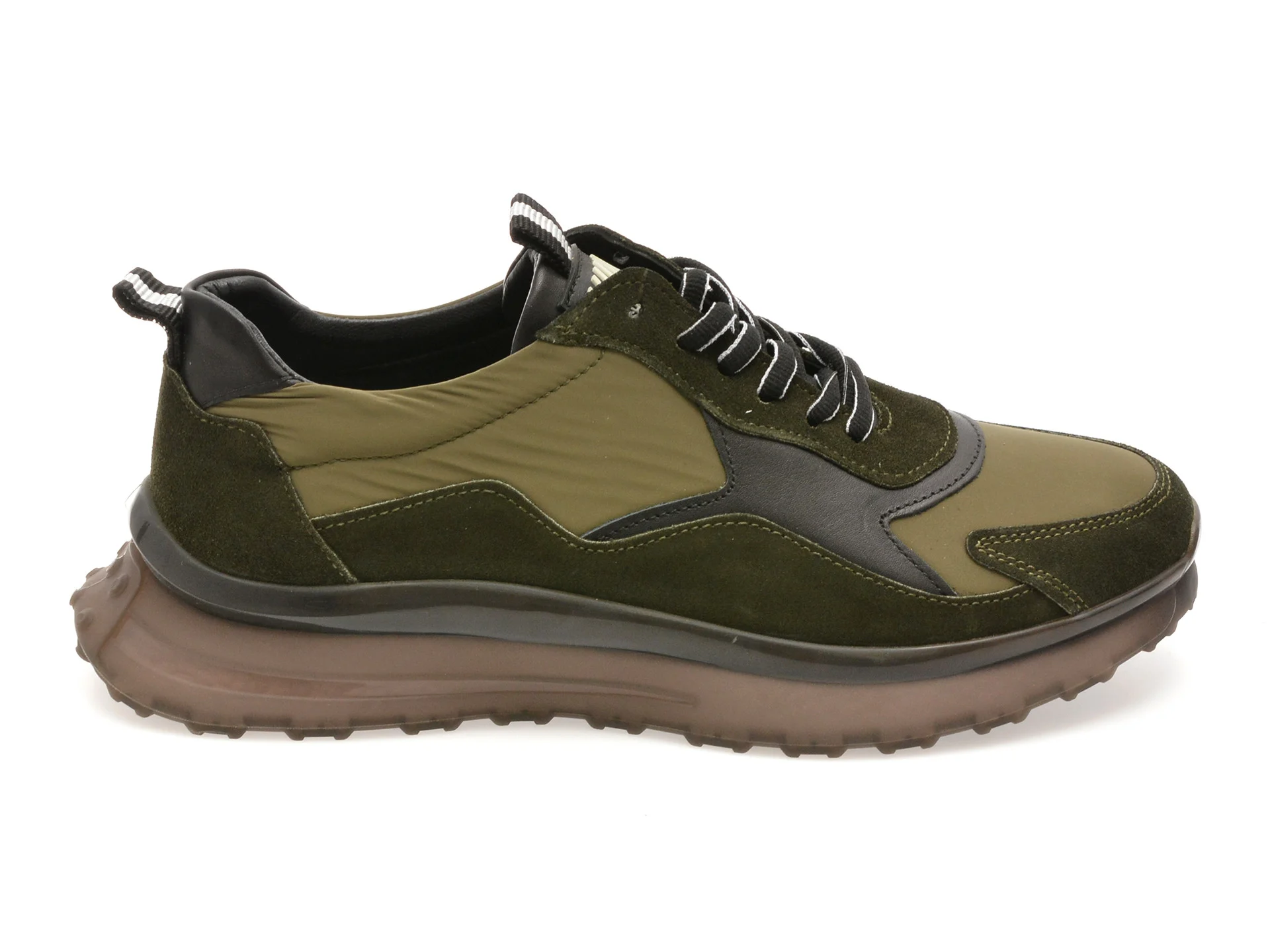 Pantofi sport GRYXX kaki, ED01, din material textil si piele naturala