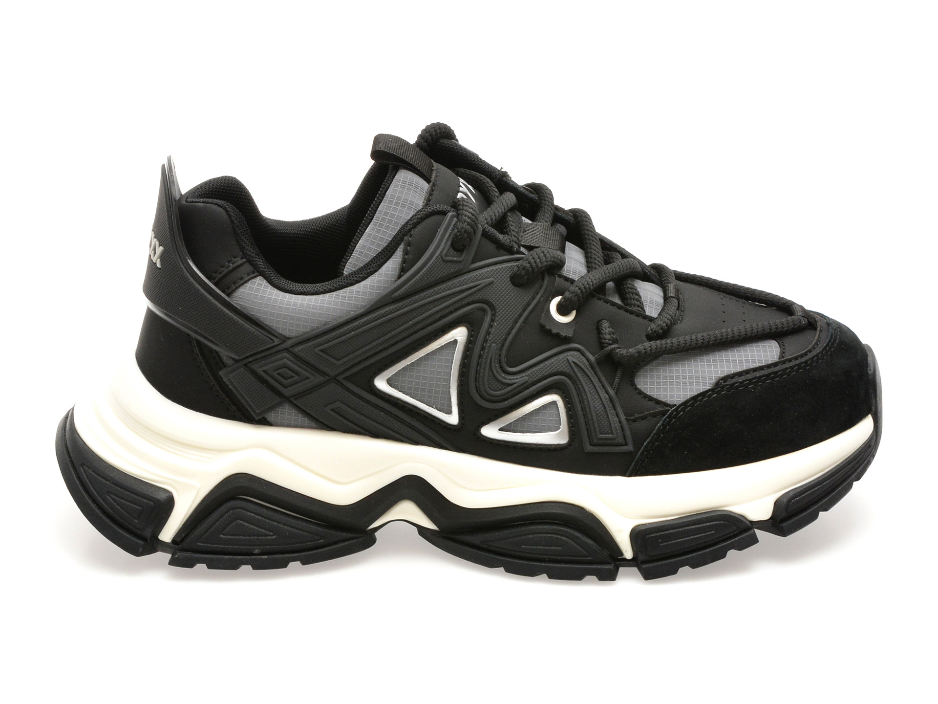 Pantofi sport GRYXX negri, 1006, din material textil si piele naturala