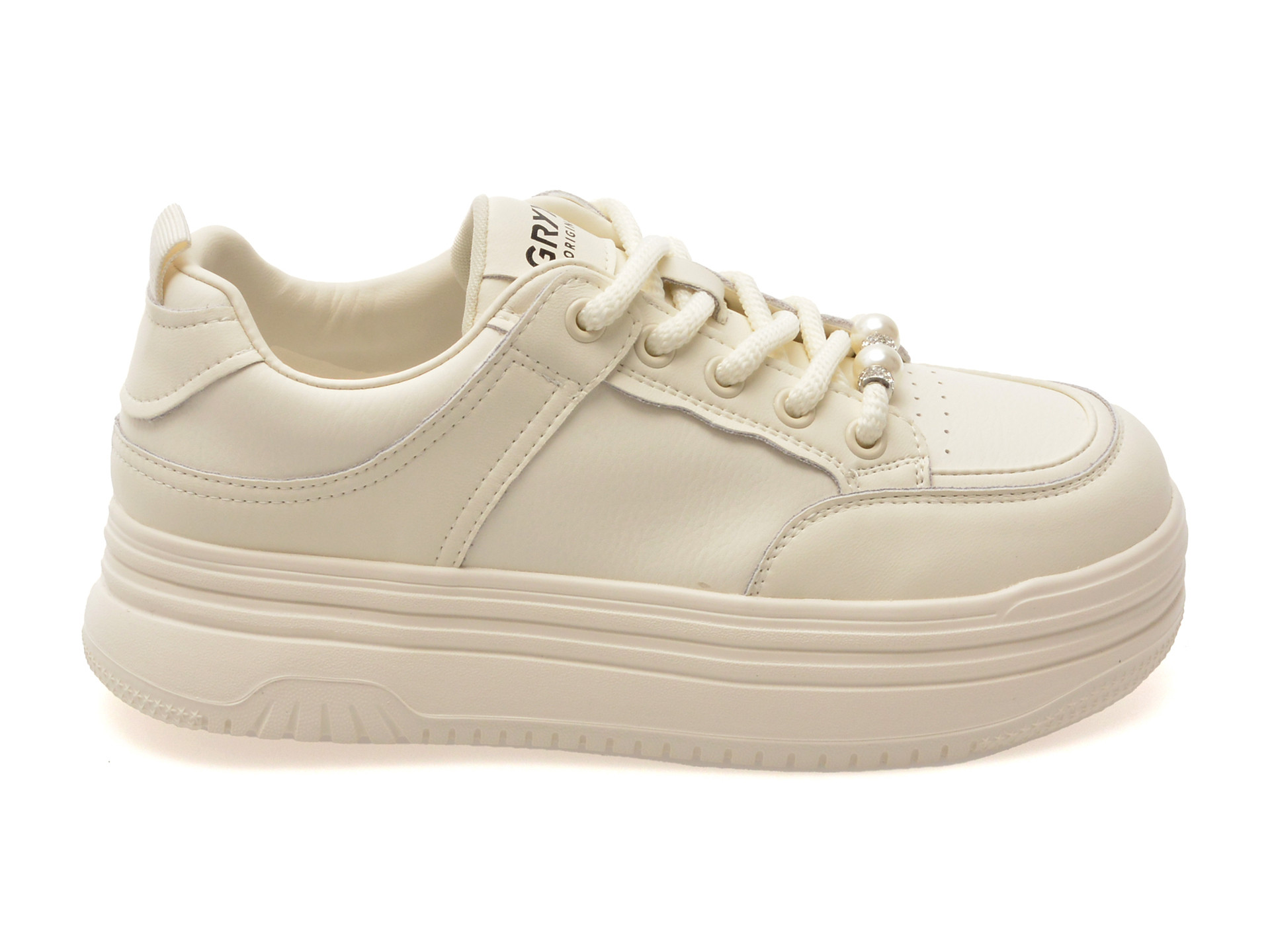 Pantofi sport GRYXX albi, 1701, din piele naturala