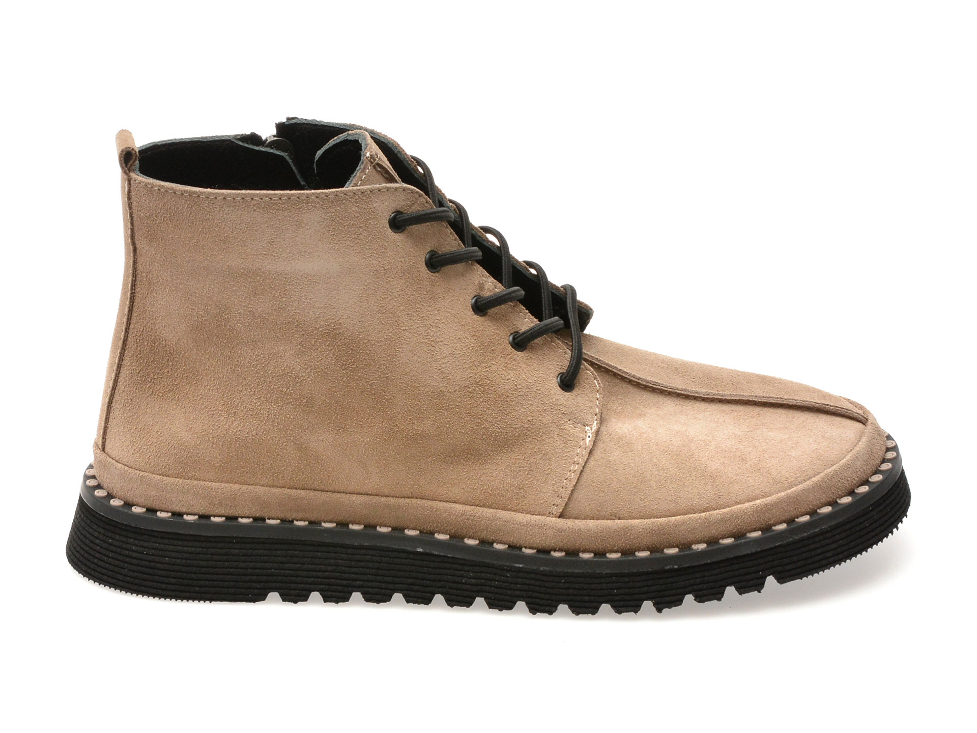 Ghete GRYXX gri, 251KS15, din piele intoarsa