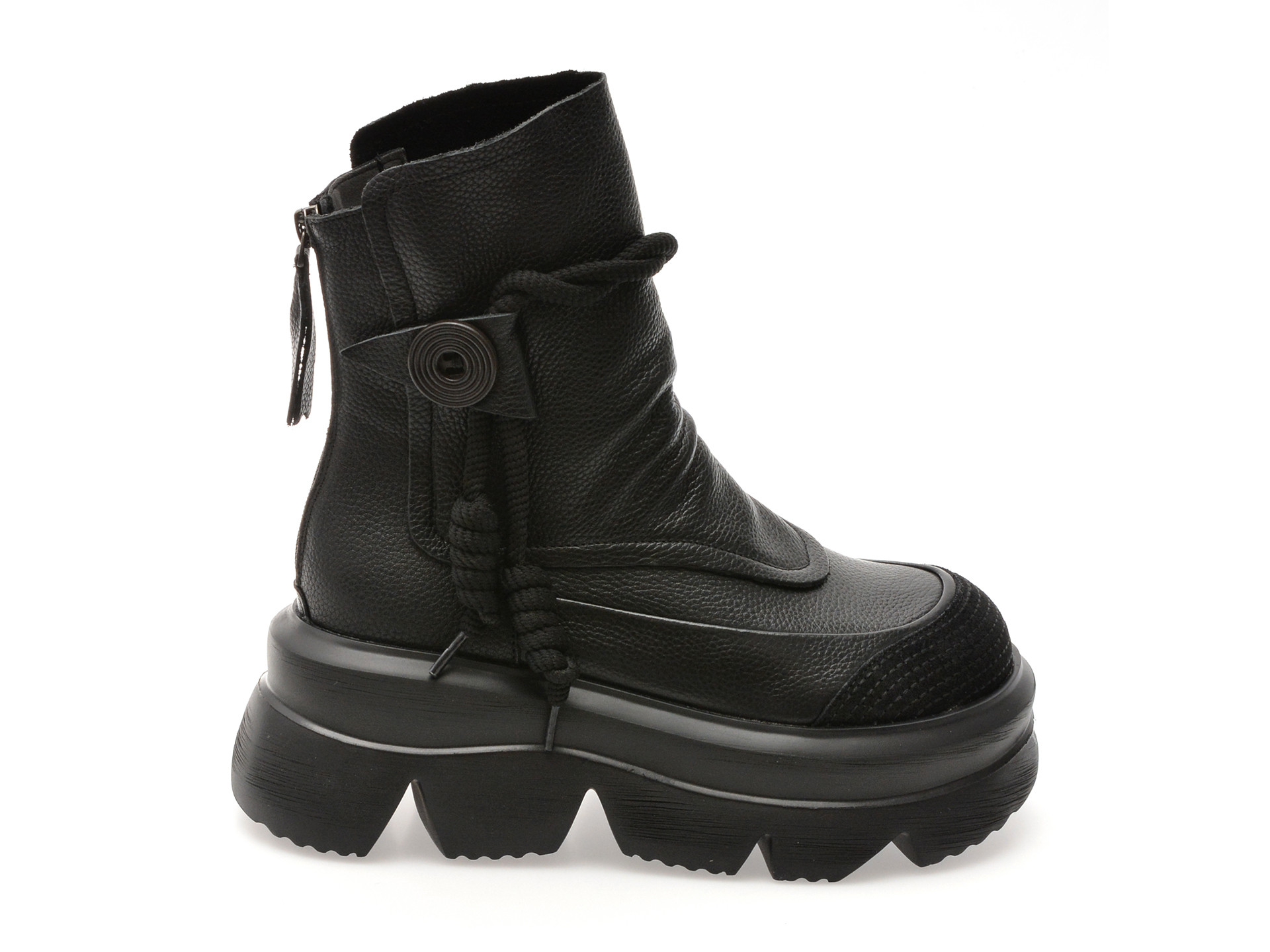 Ghete GRYXX negre, 19686, din piele naturala