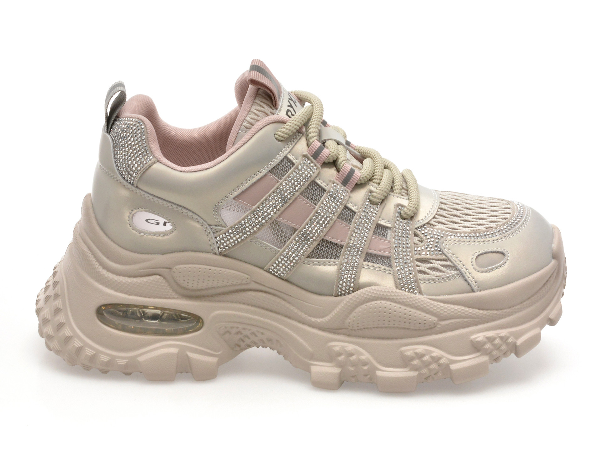 Pantofi sport GRYXX gri, 737, din material textil si piele naturala