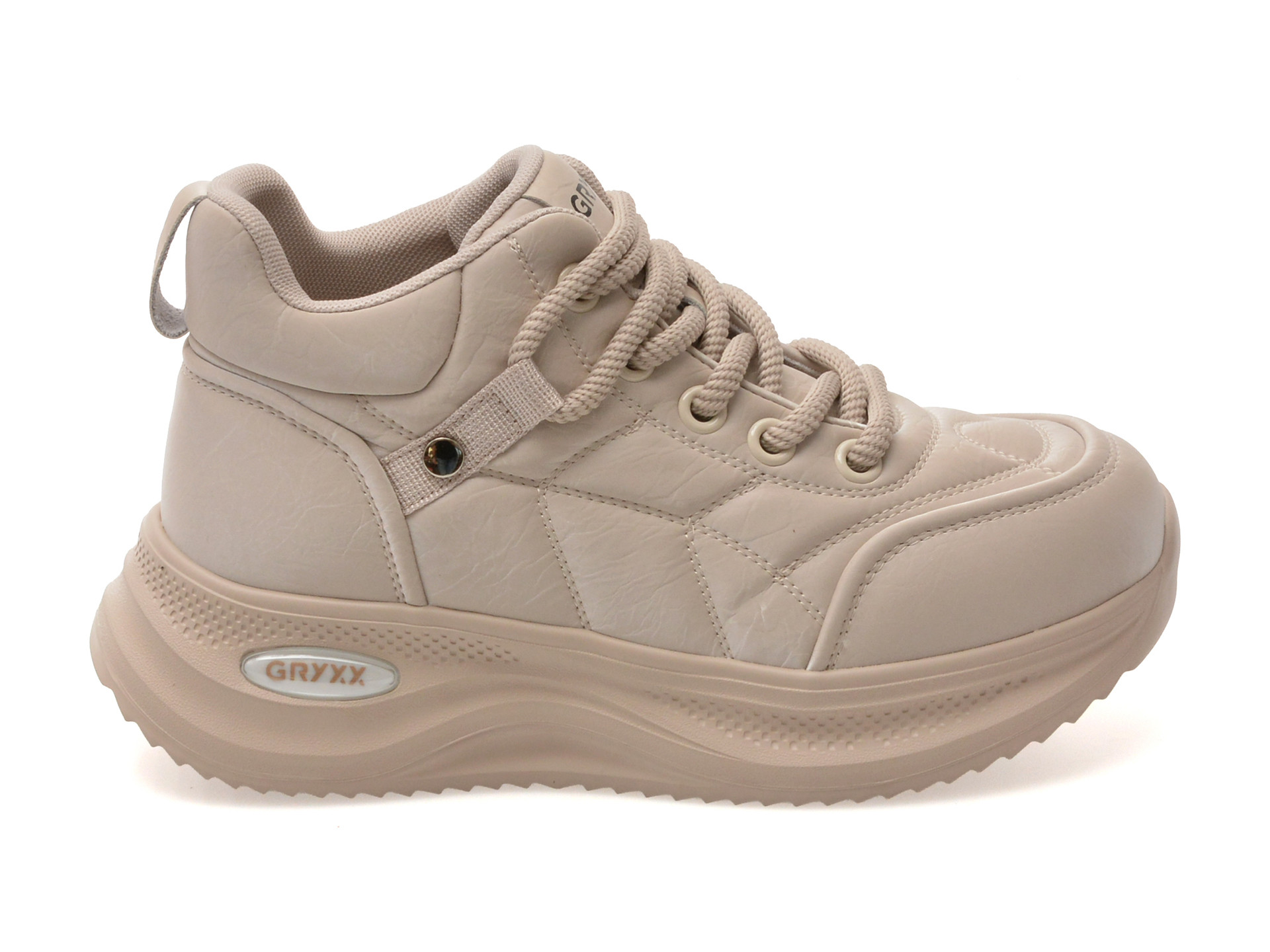 Ghete GRYXX bej, 5K718, din piele ecologica