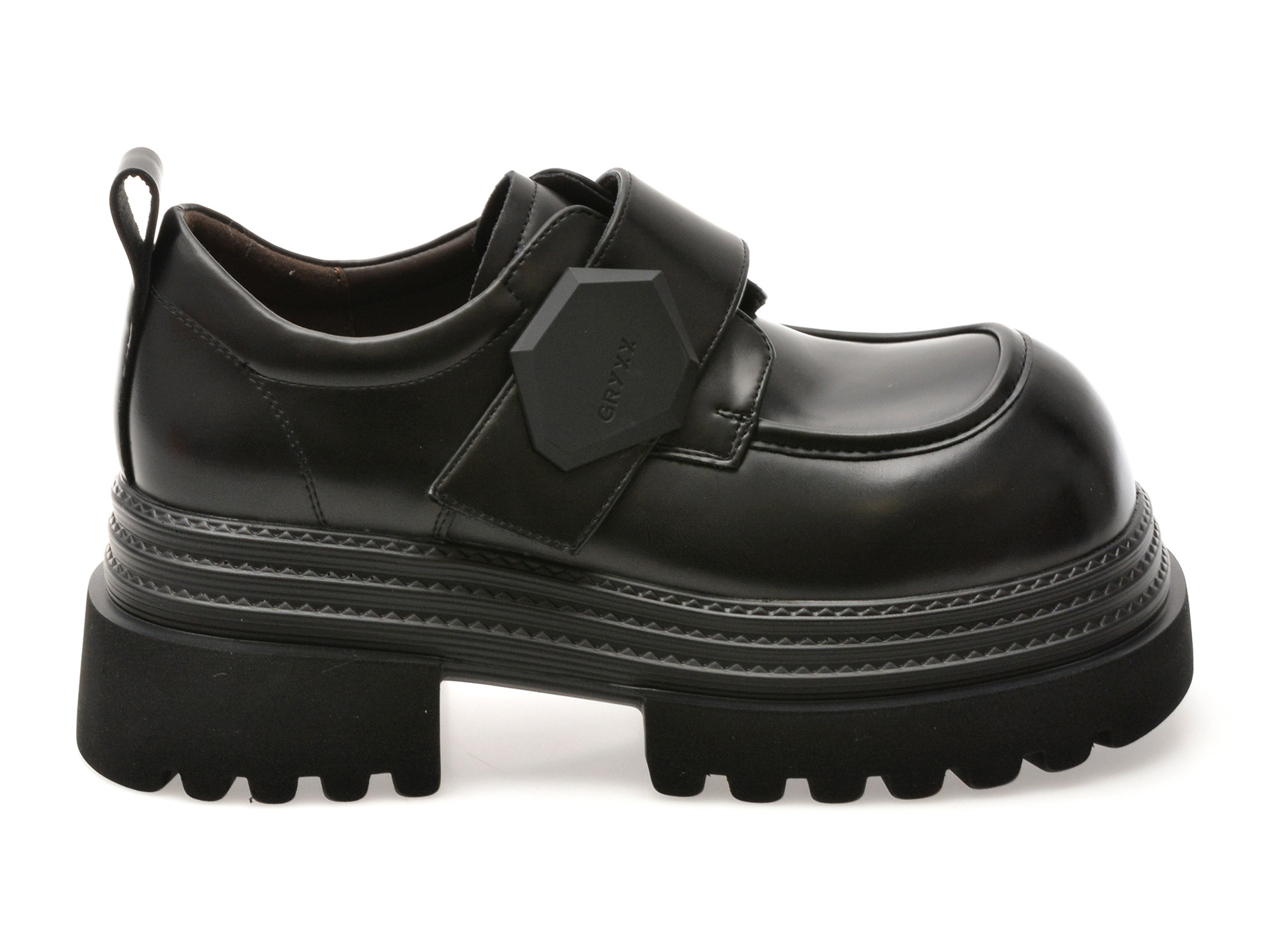 Pantofi GRYXX negri, 6915, din piele naturala