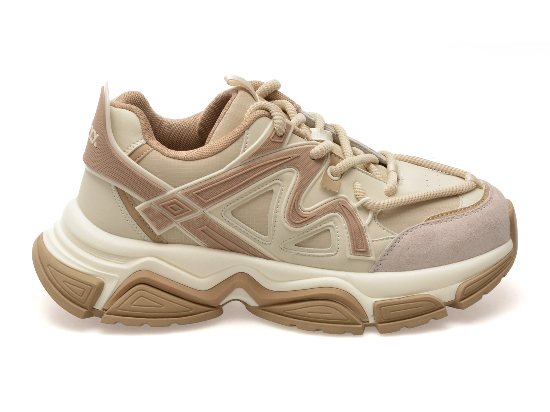 Pantofi sport GRYXX bej, 1006, din material textil si piele naturala