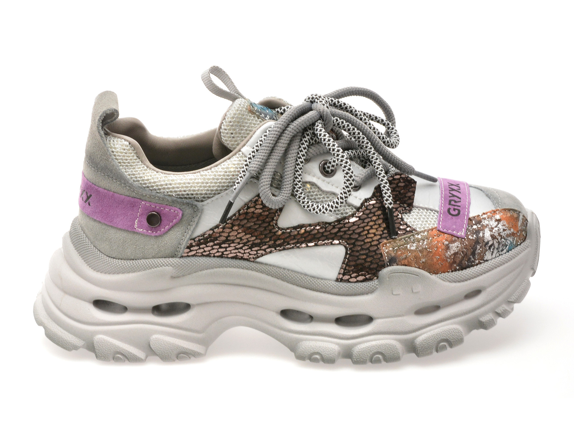 Pantofi sport GRYXX gri, 2926, din piele naturala