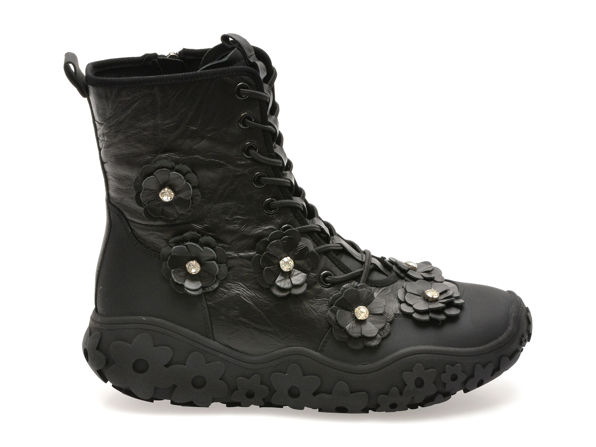 Ghete GRYXX negre, AD20, din piele naturala