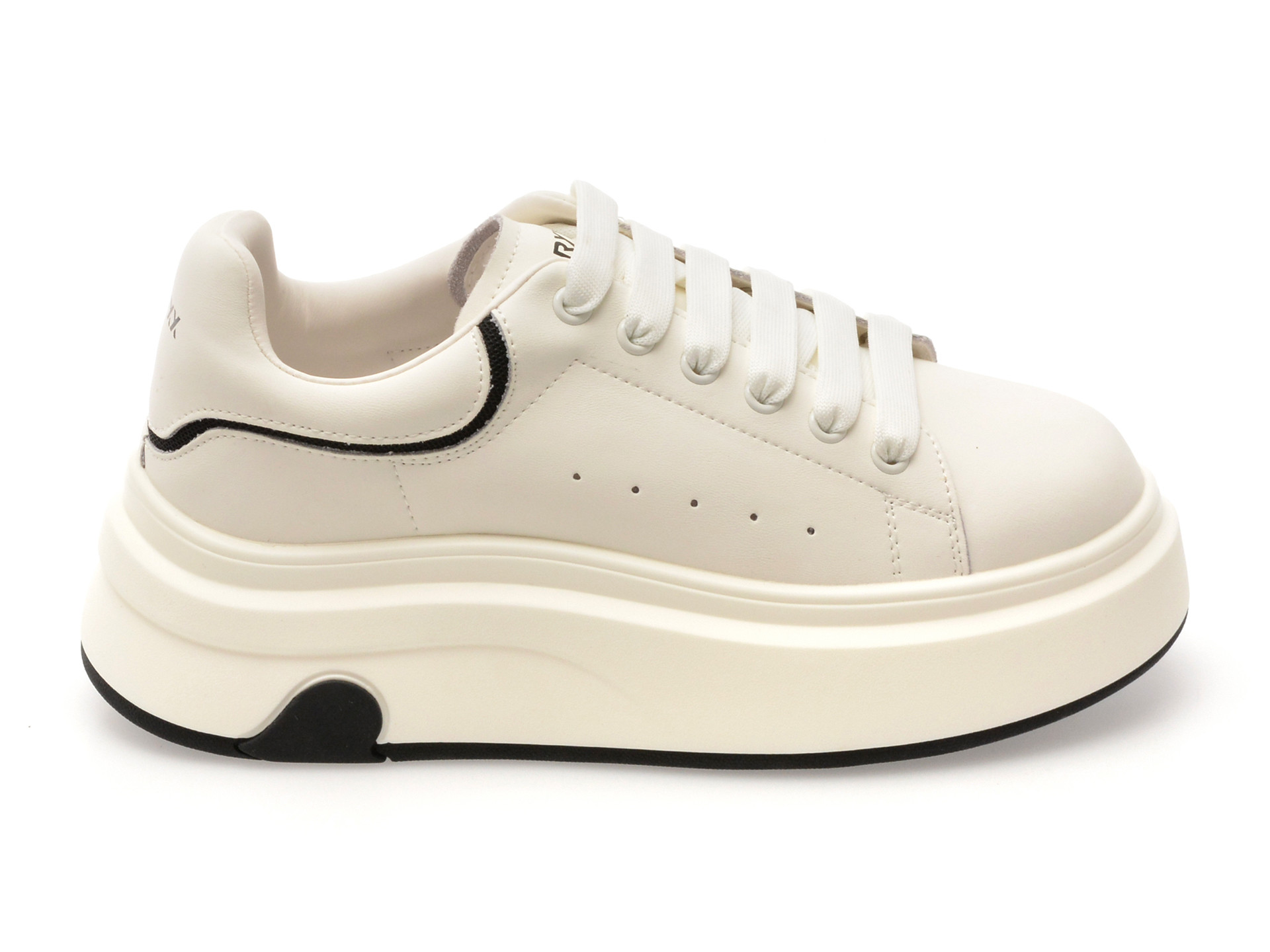 Pantofi sport GRYXX alb-negru, 5213, din piele naturala