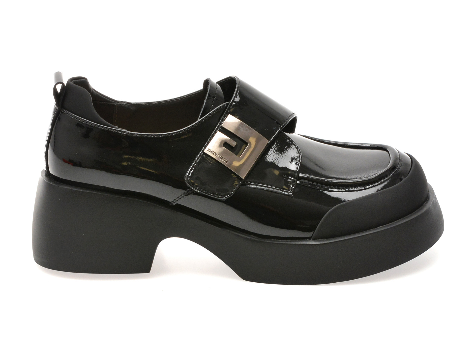 Pantofi GRYXX negri, 5662, din piele naturala lacuita