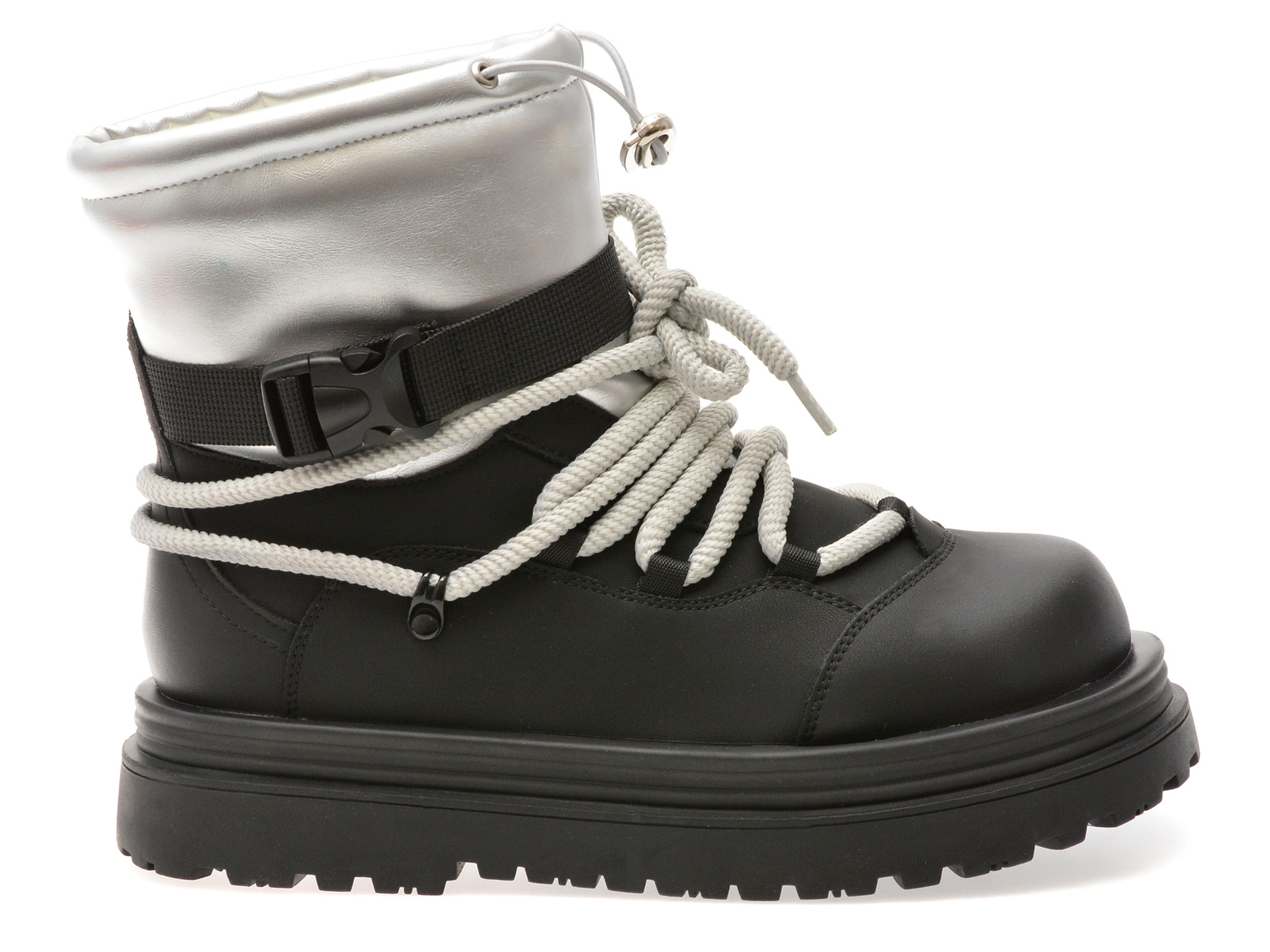 Ghete GRYXX negre, 8766, din piele naturala