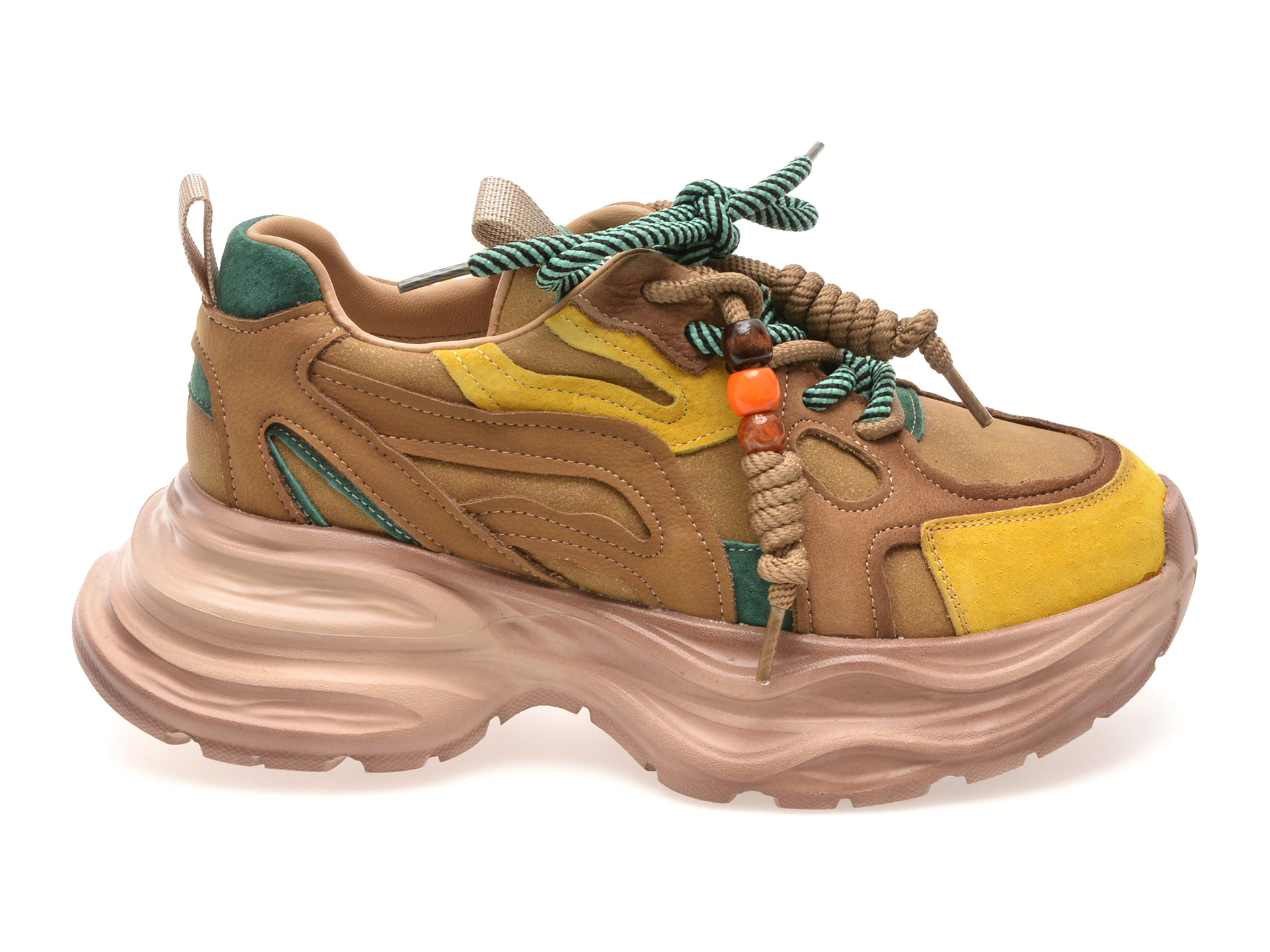 Pantofi sport GRYXX maro, 8663, din piele naturala