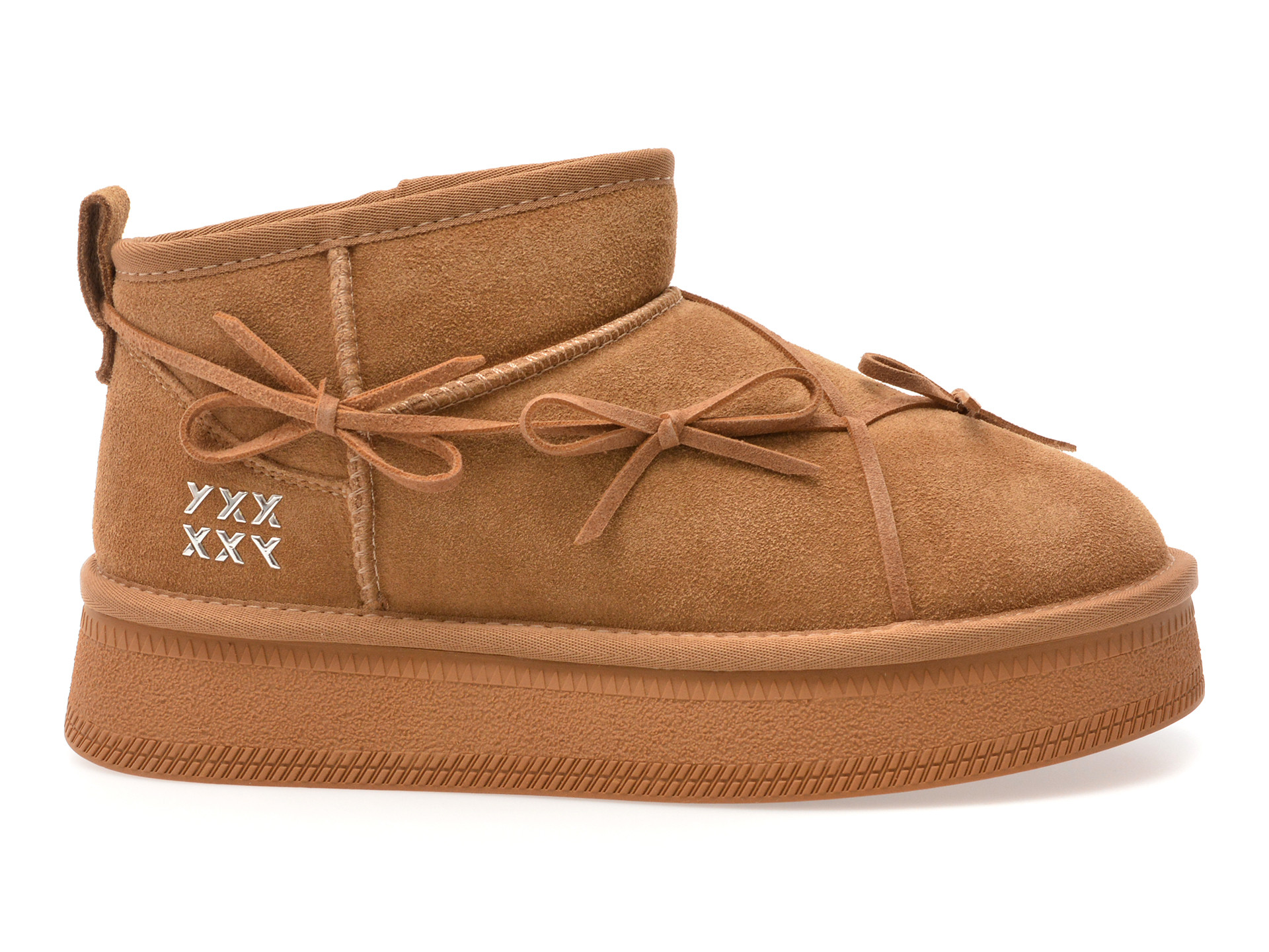 Ghete GRYXX maro, 8765, din piele intoarsa