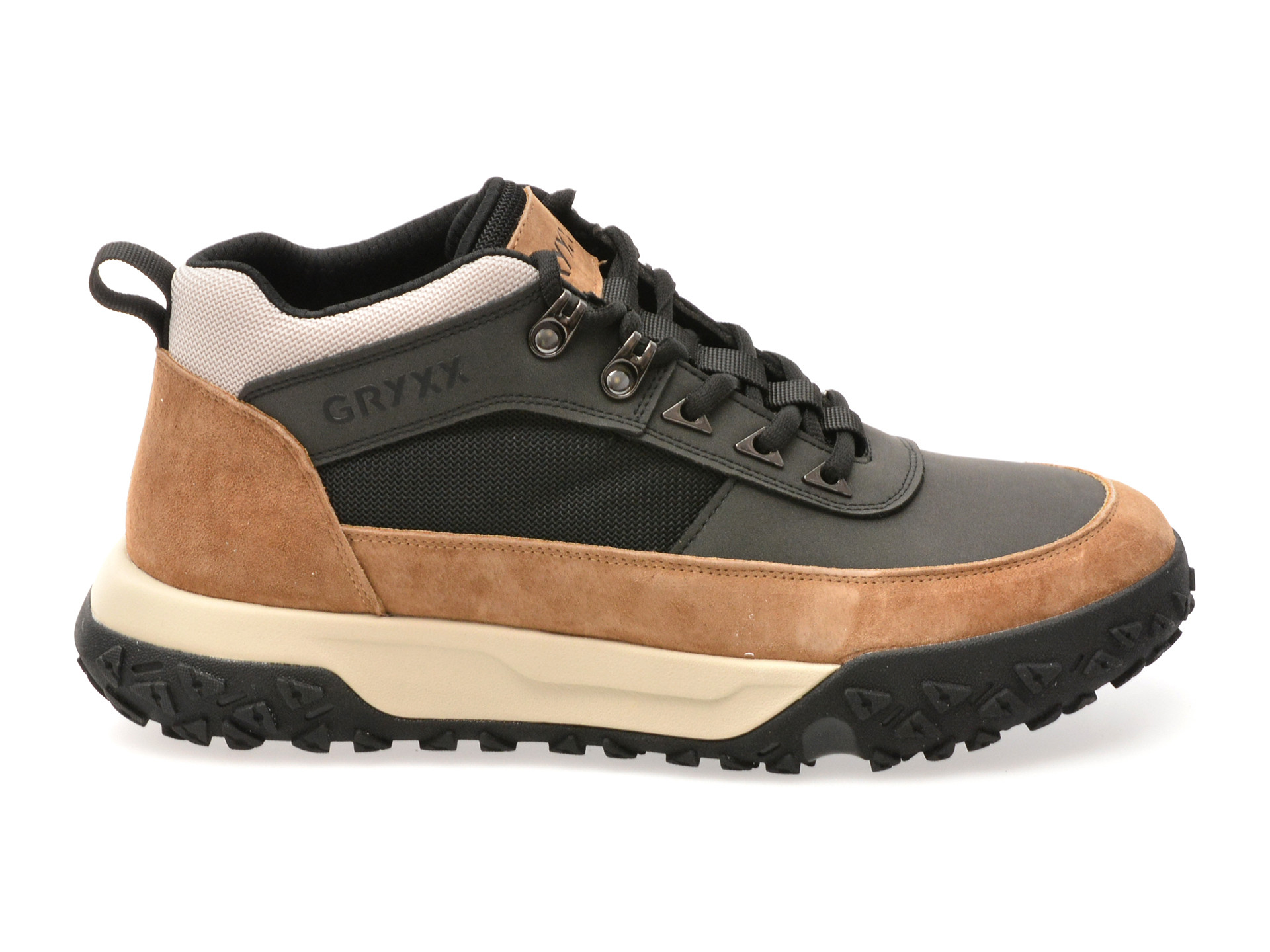 Ghete GRYXX negre, 95526, din piele naturala