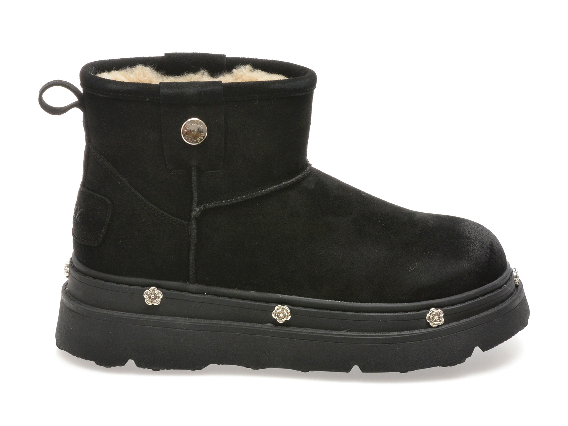 Ghete GRYXX negre, SX2602, din piele intoarsa