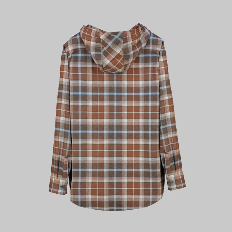 NORA KAPÜŞONLU KAHVERENGİ GÖMLEK