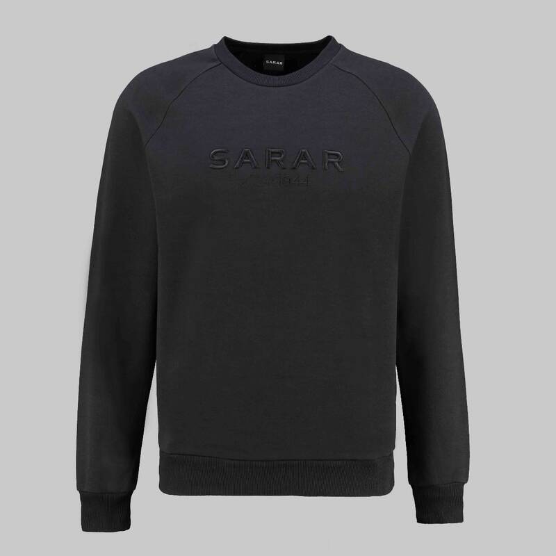 SARAR BİSİKLET YAKA SİYAH SWEATSHIRT